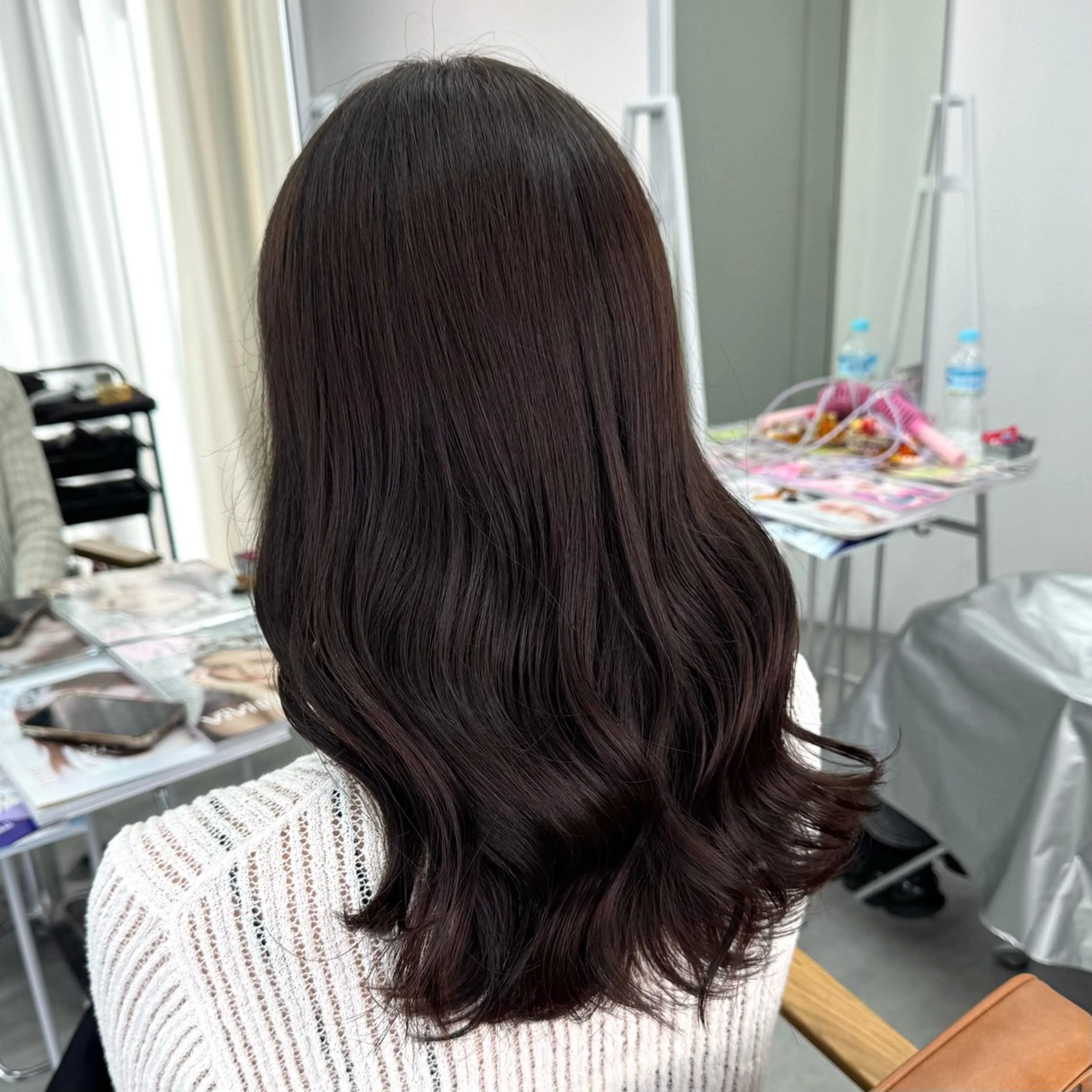 セミロング カラー ヘアアレンジ ヘアカラー ブリーチなしカラー /新百合ヶ丘/安形翔のヘアスタイル