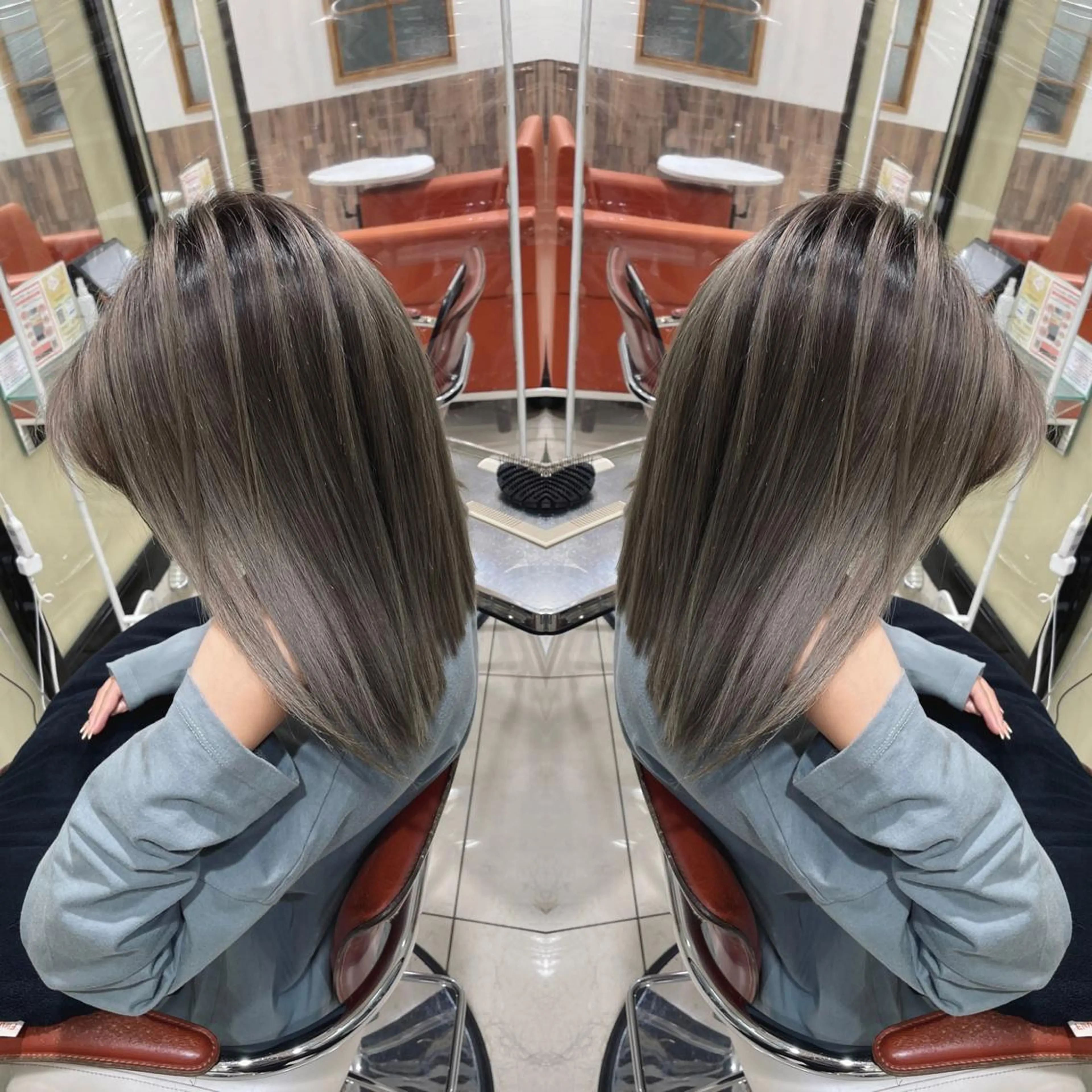 ミディアム ヘアカラー トリートメント Y Uのヘアスタイル