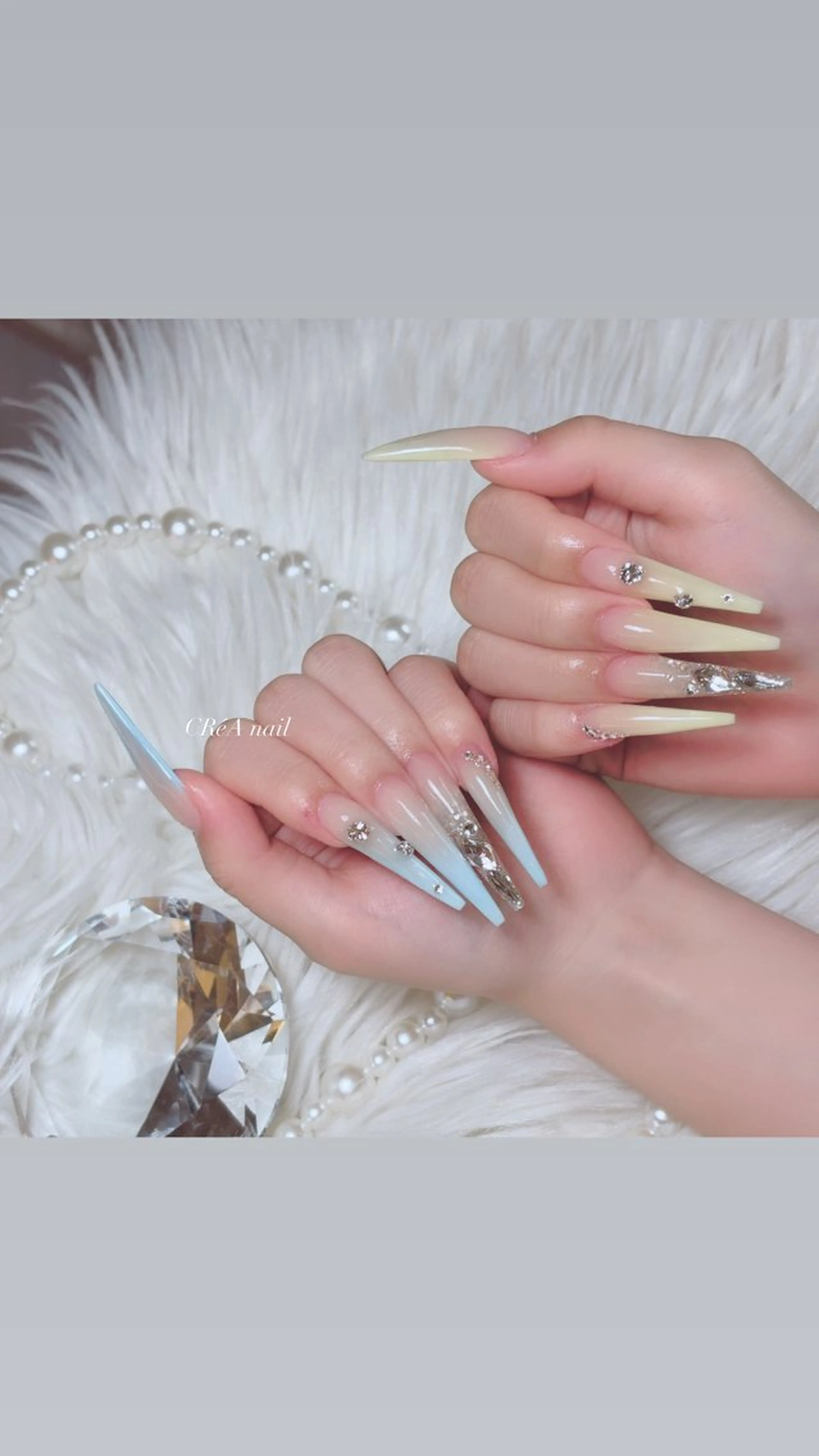 ネイル ロングネイル ハンドネイル CReA nailのネイルデザイン