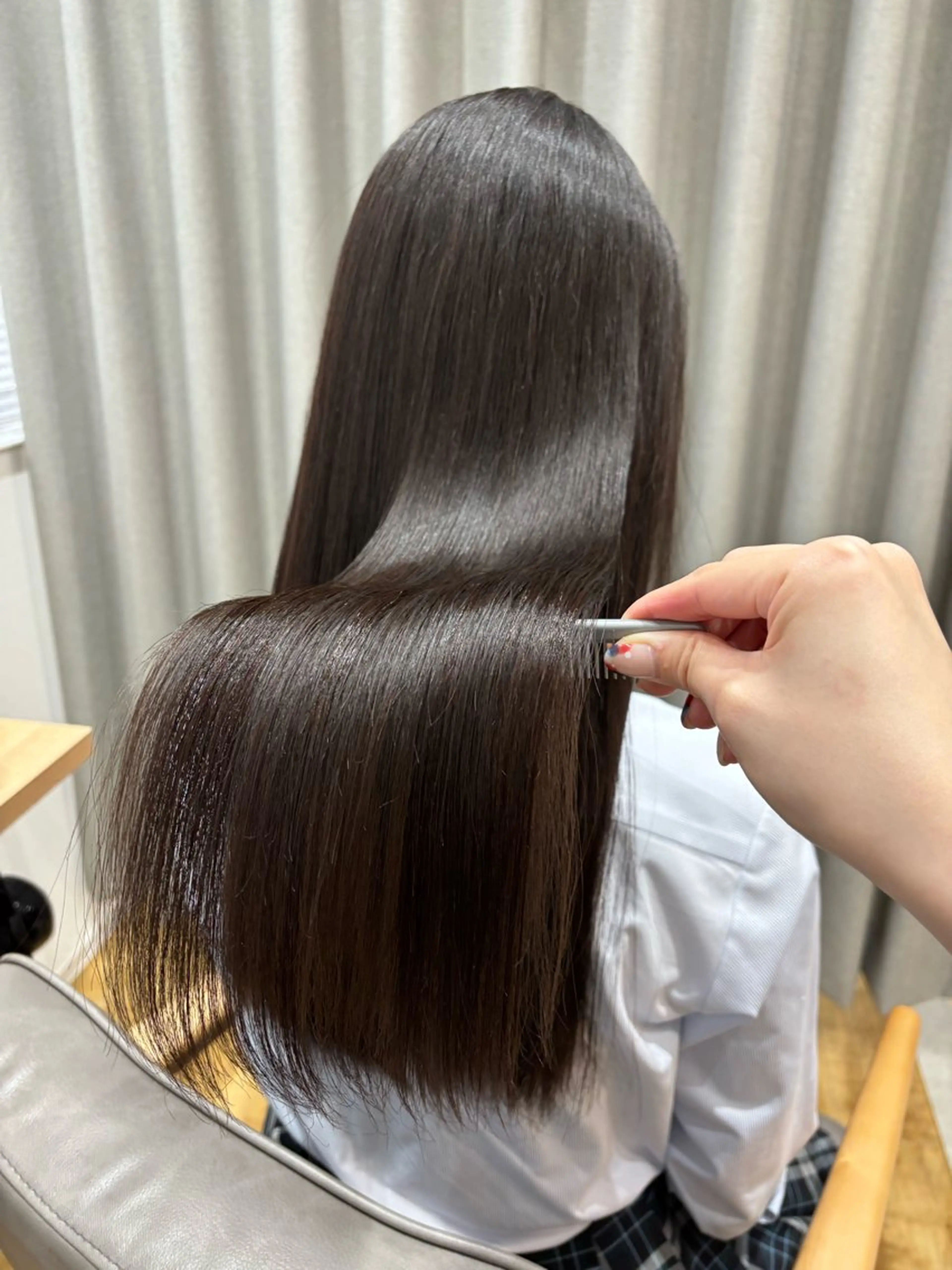 ロング パーマ ストレートパーマ 🤍美髪縮毛/髪質 改善/池上夏凜🤍のヘアスタイル