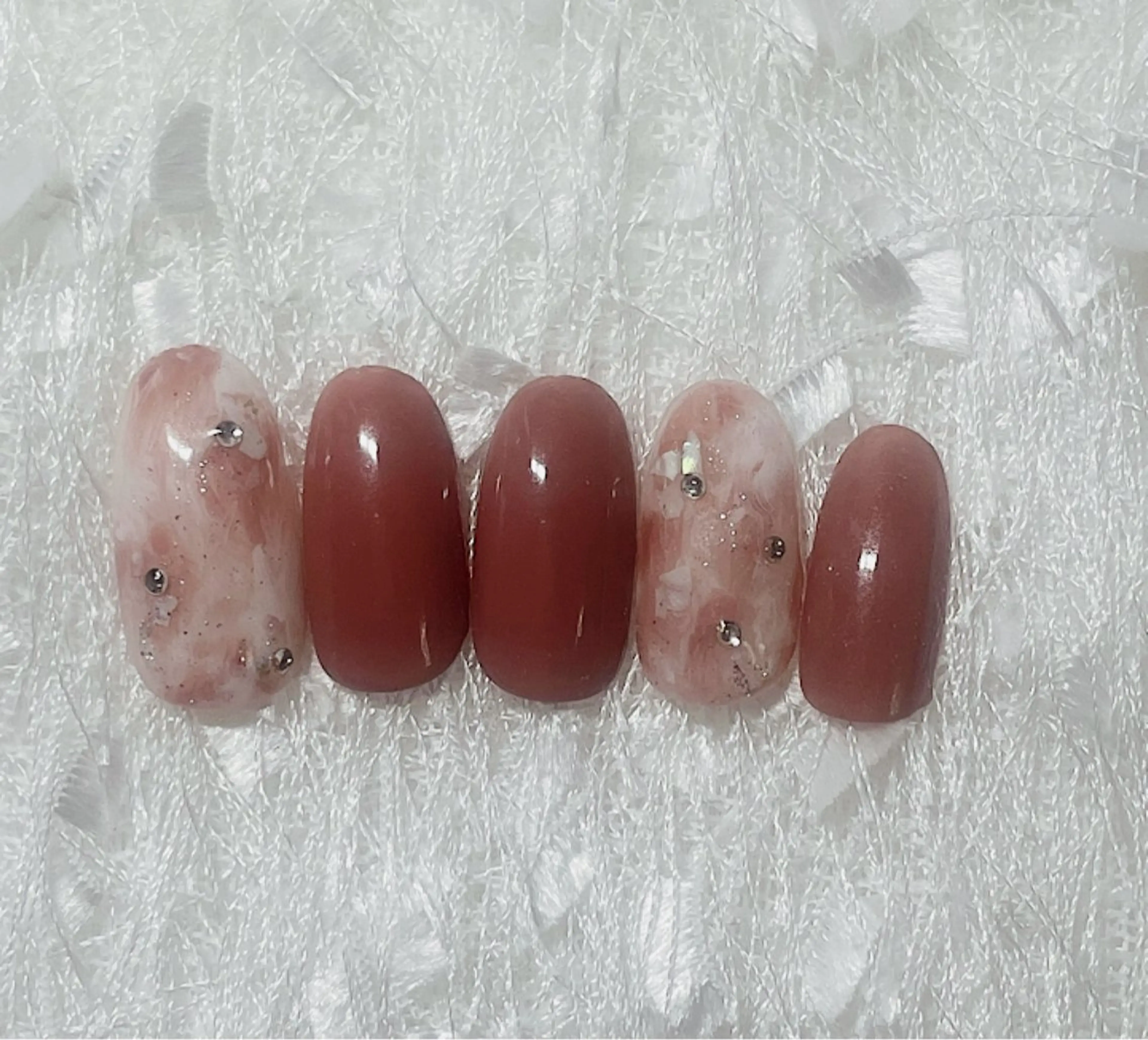 ネイル アートネイル 大理石ネイル(マーブル) ニュアンスネイル オフィスネイル シンプルネイル Nakao Hitomiのネイルデザイン