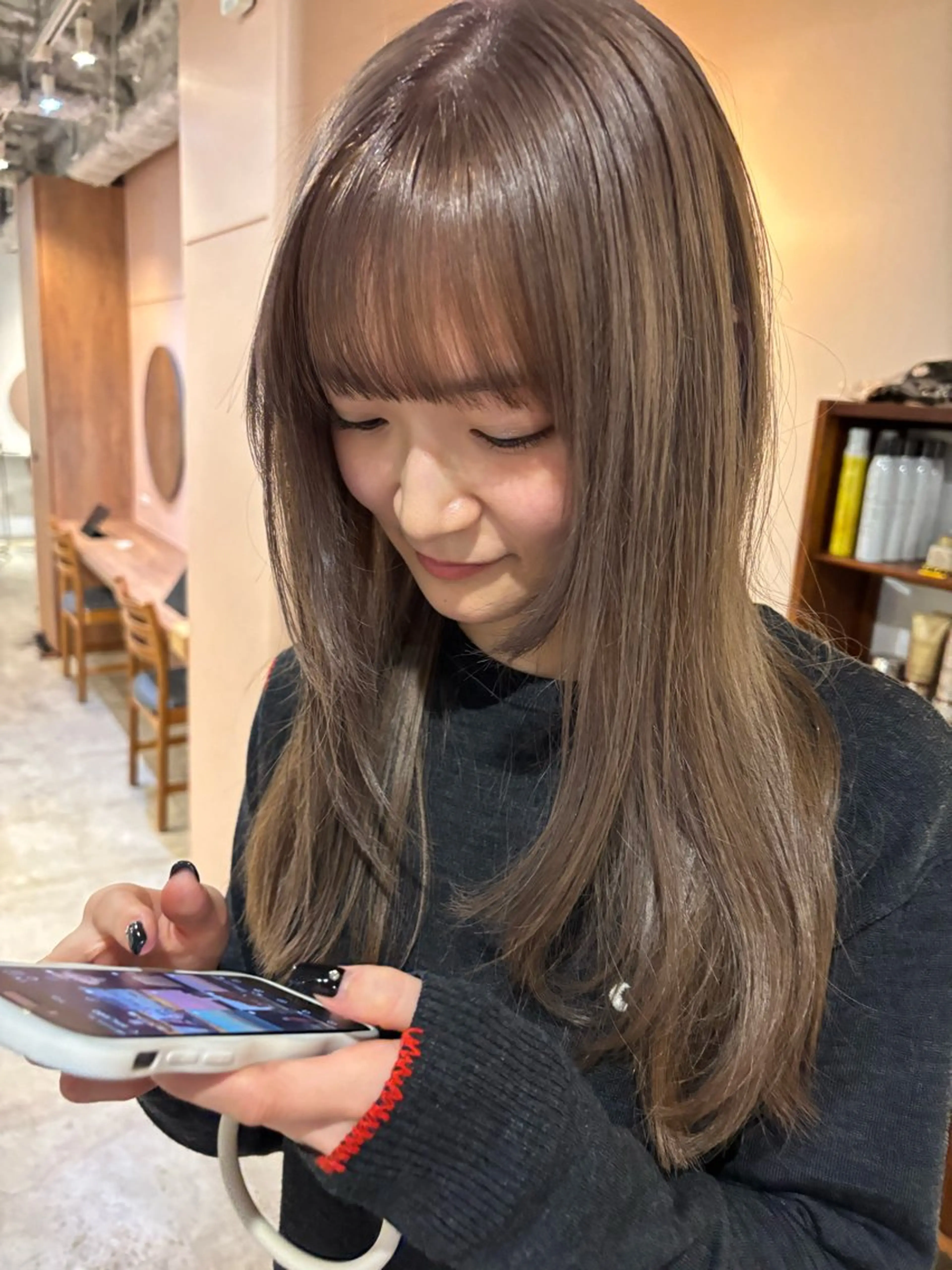 ロング カラー ヘアカラー トリートメント Hayashi Shioriのヘアスタイル