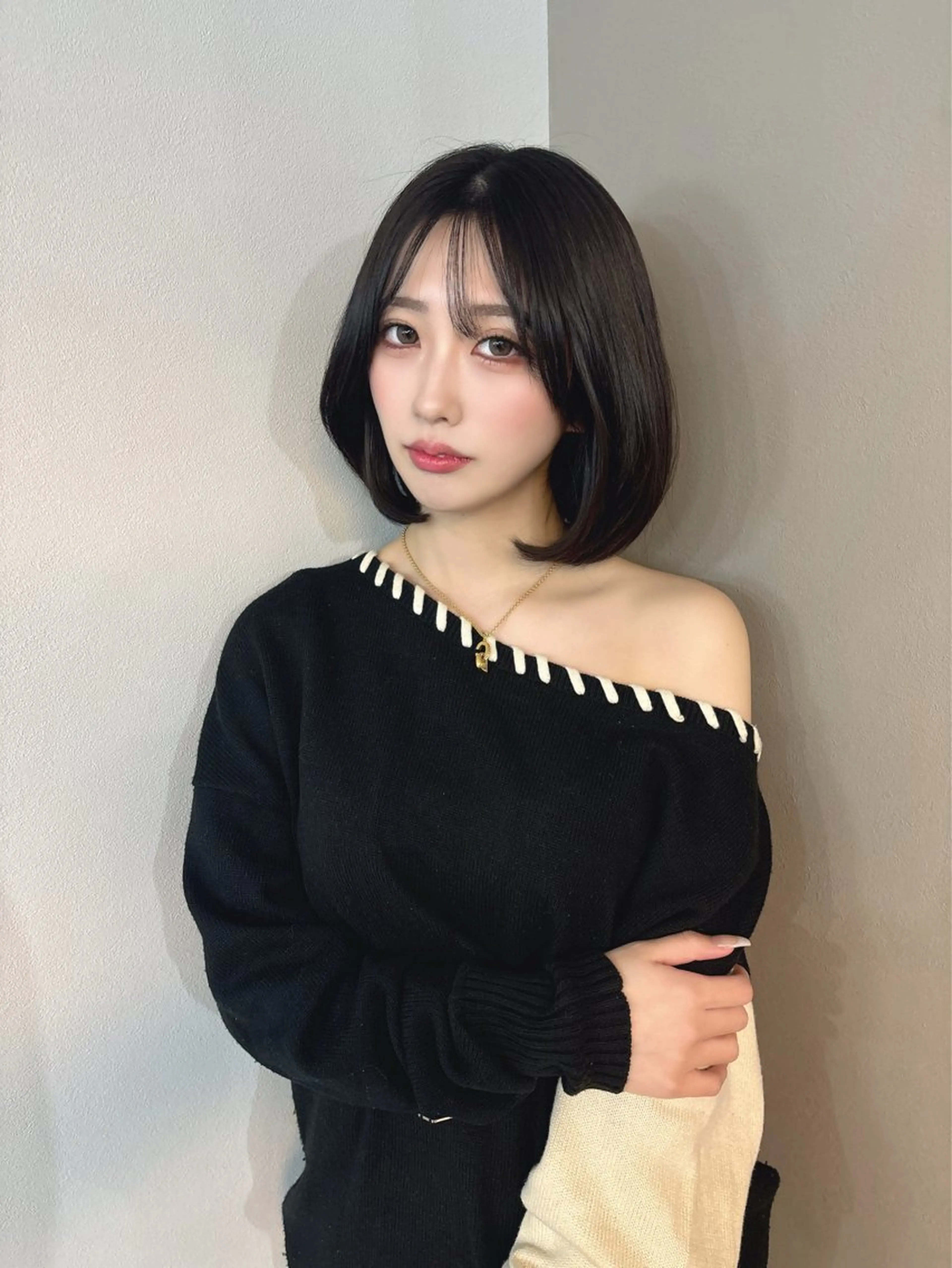 ミディアム カット ヘアカラー 縮毛矯正 トリートメント 縮毛矯正/髪質改善 韓国風/MIKIYAのヘアスタイル