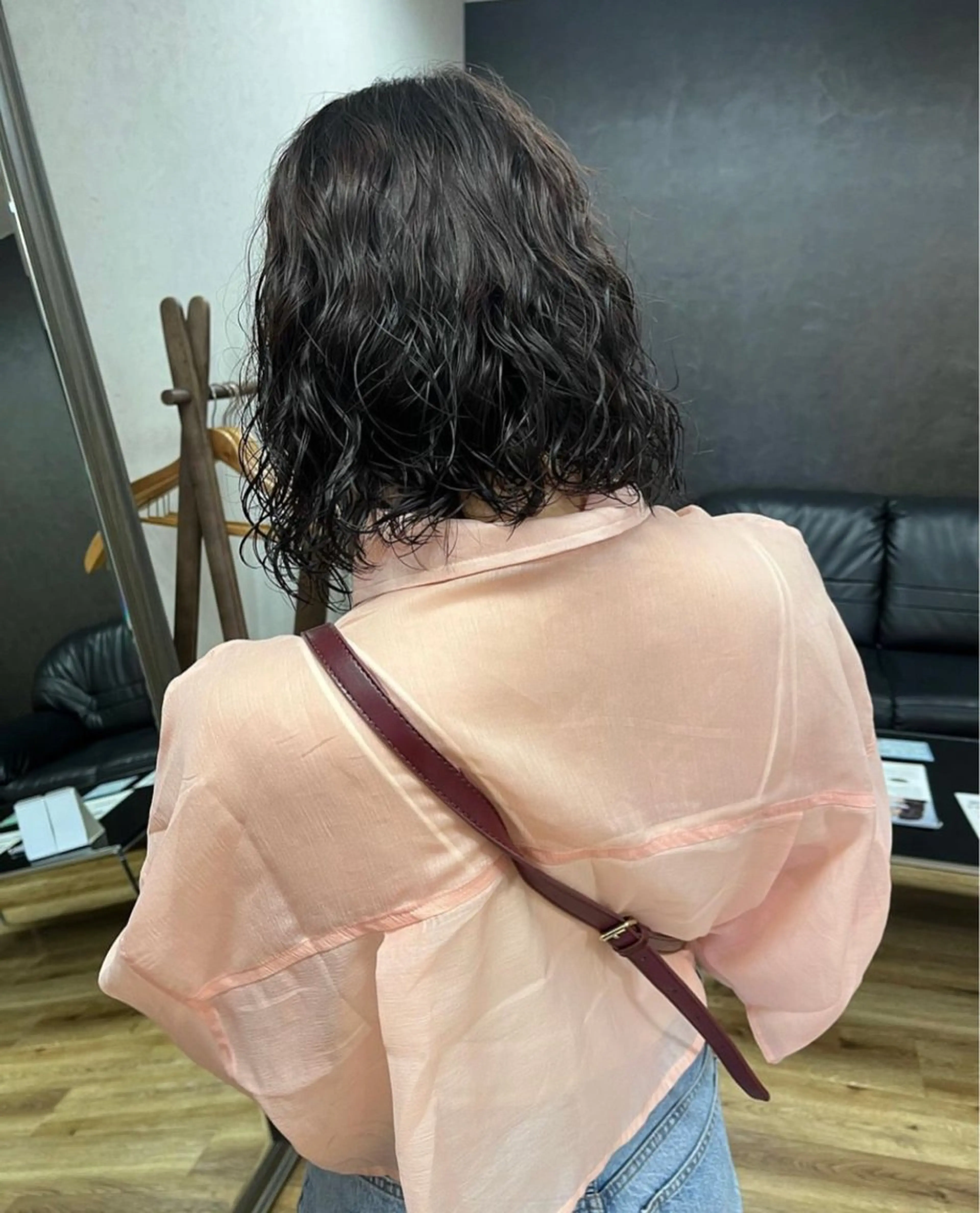 ミディアム カラー nono/パーマ /顔まわりカット🐈のヘアスタイル