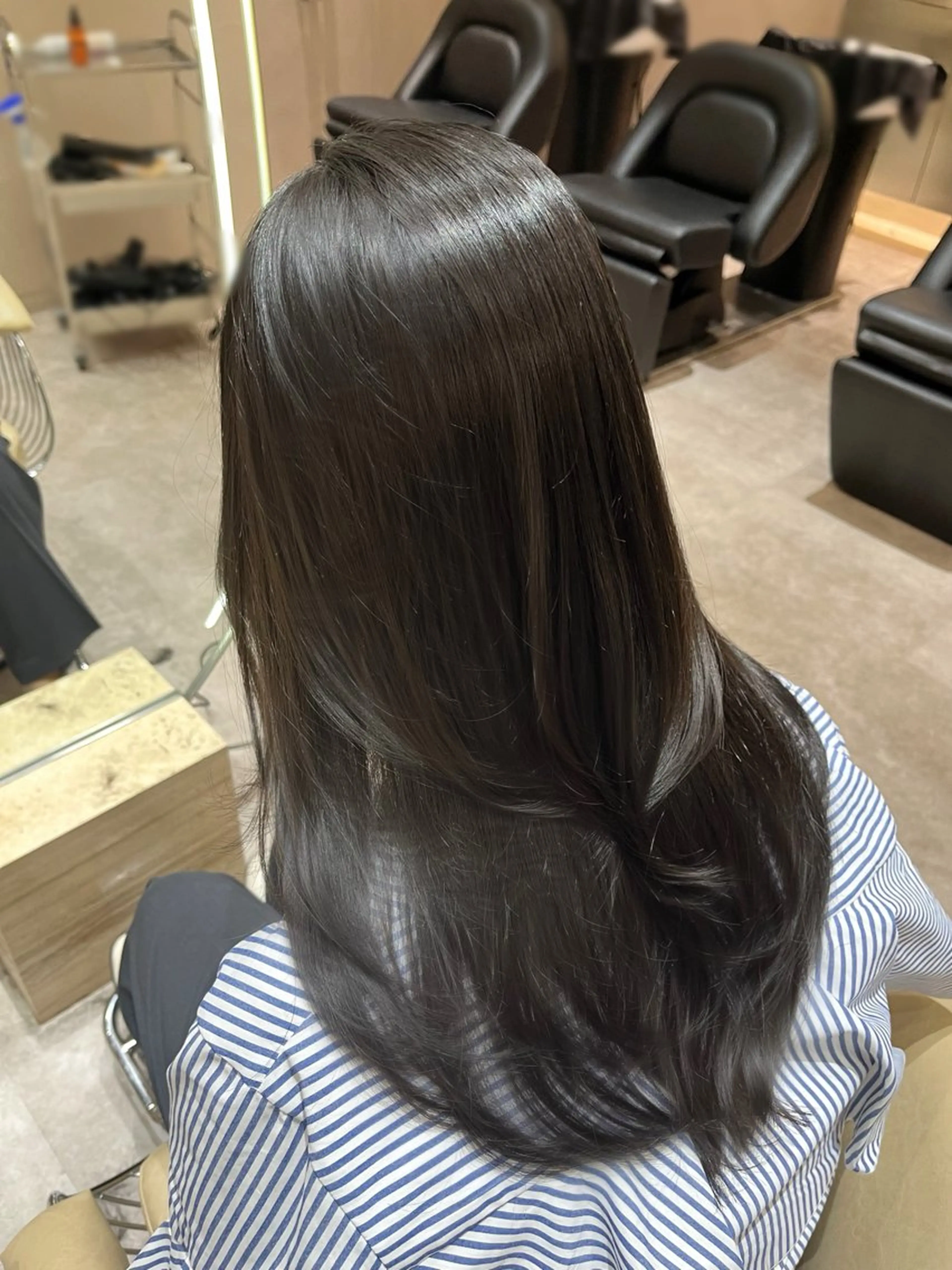 ロング カット 顔周りカット/ 透明感カラー/ユナのヘアスタイル