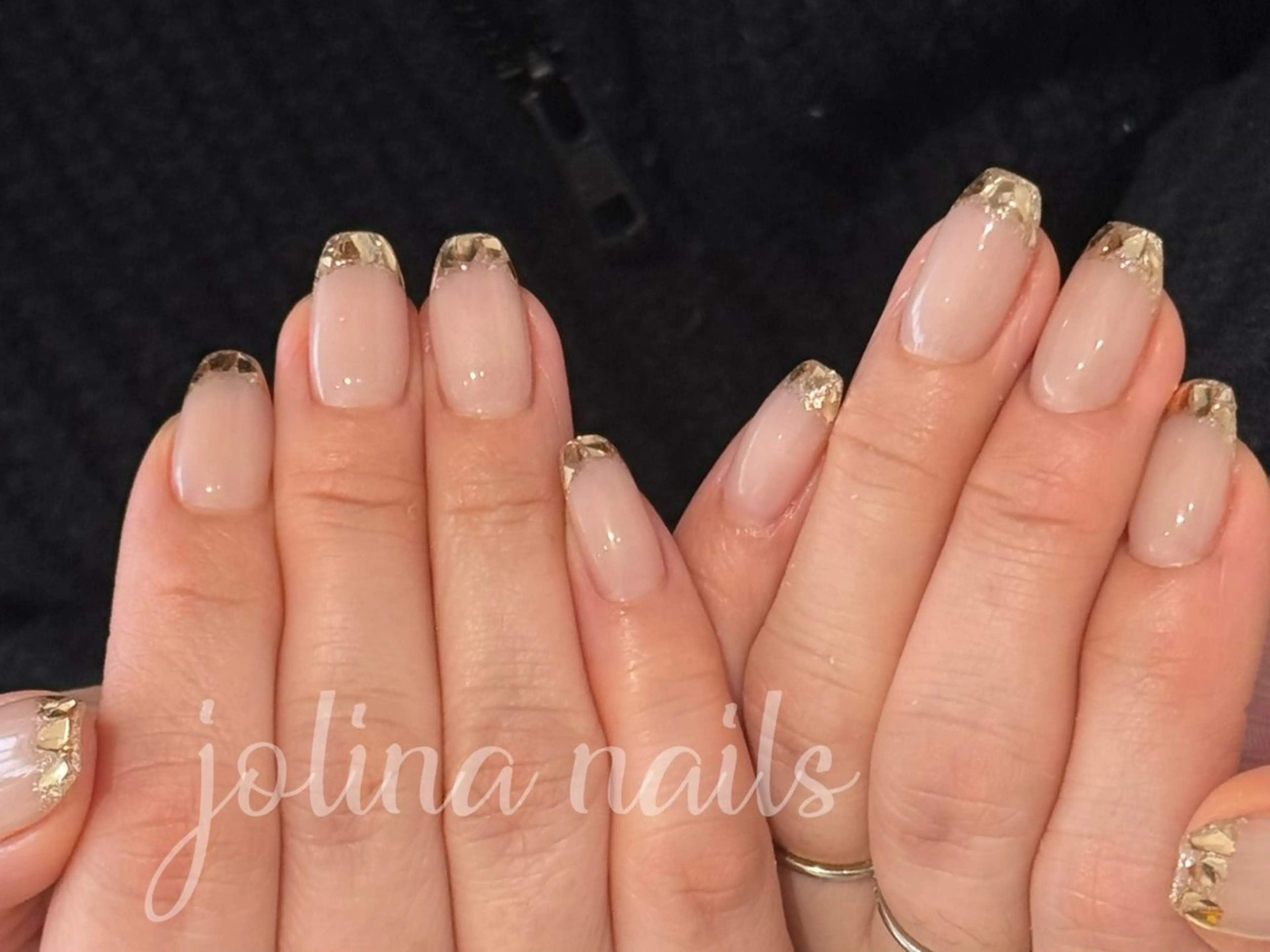 ネイル フレンチネイル ガラスフレンチ jolina nails鶴見店のネイルデザイン