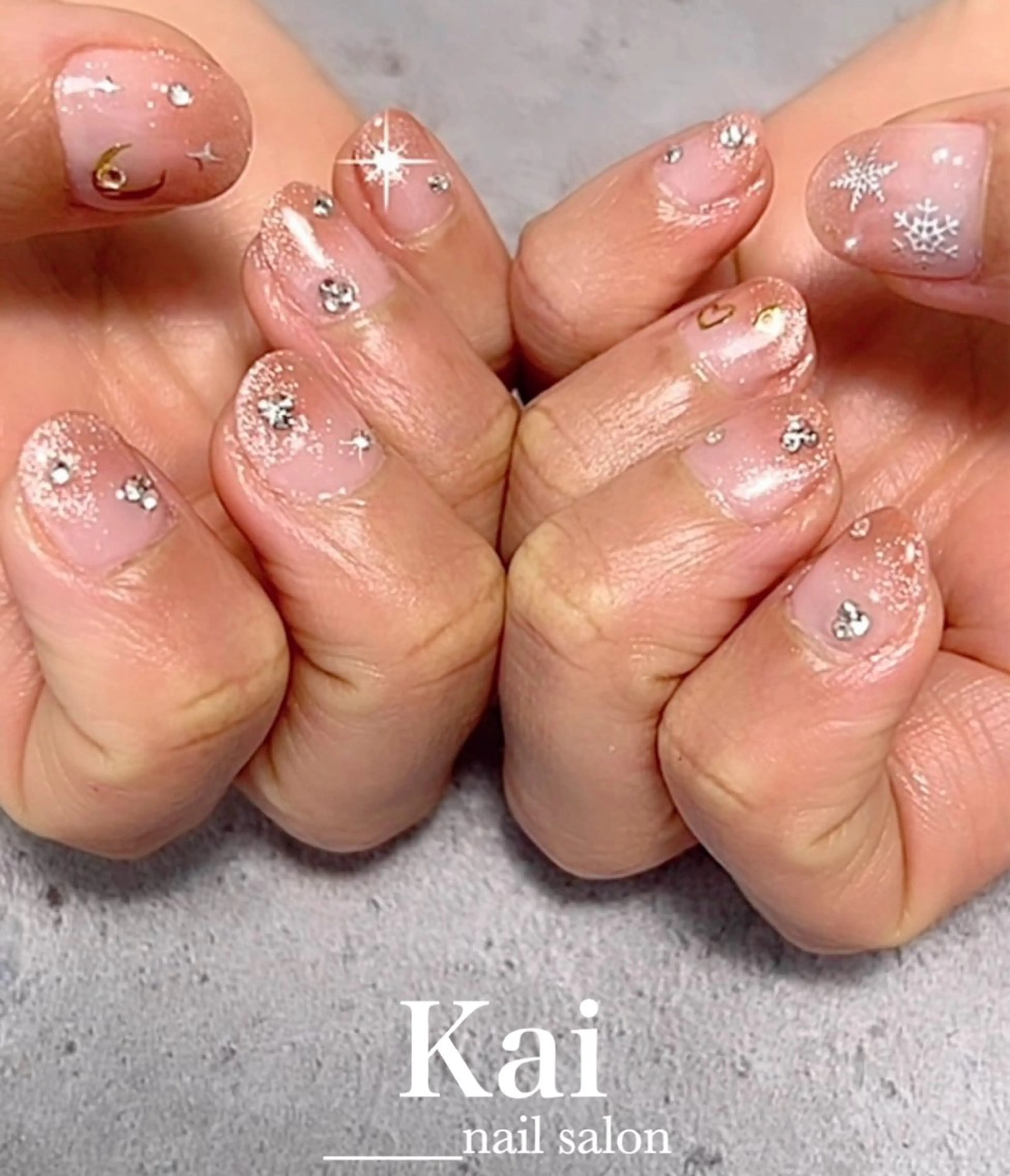 ネイル 成人式 グラデーション 韓国ネイル マグネットネイル 持ち込み ハンドネイル Kai  nail Mayukoのネイルデザイン