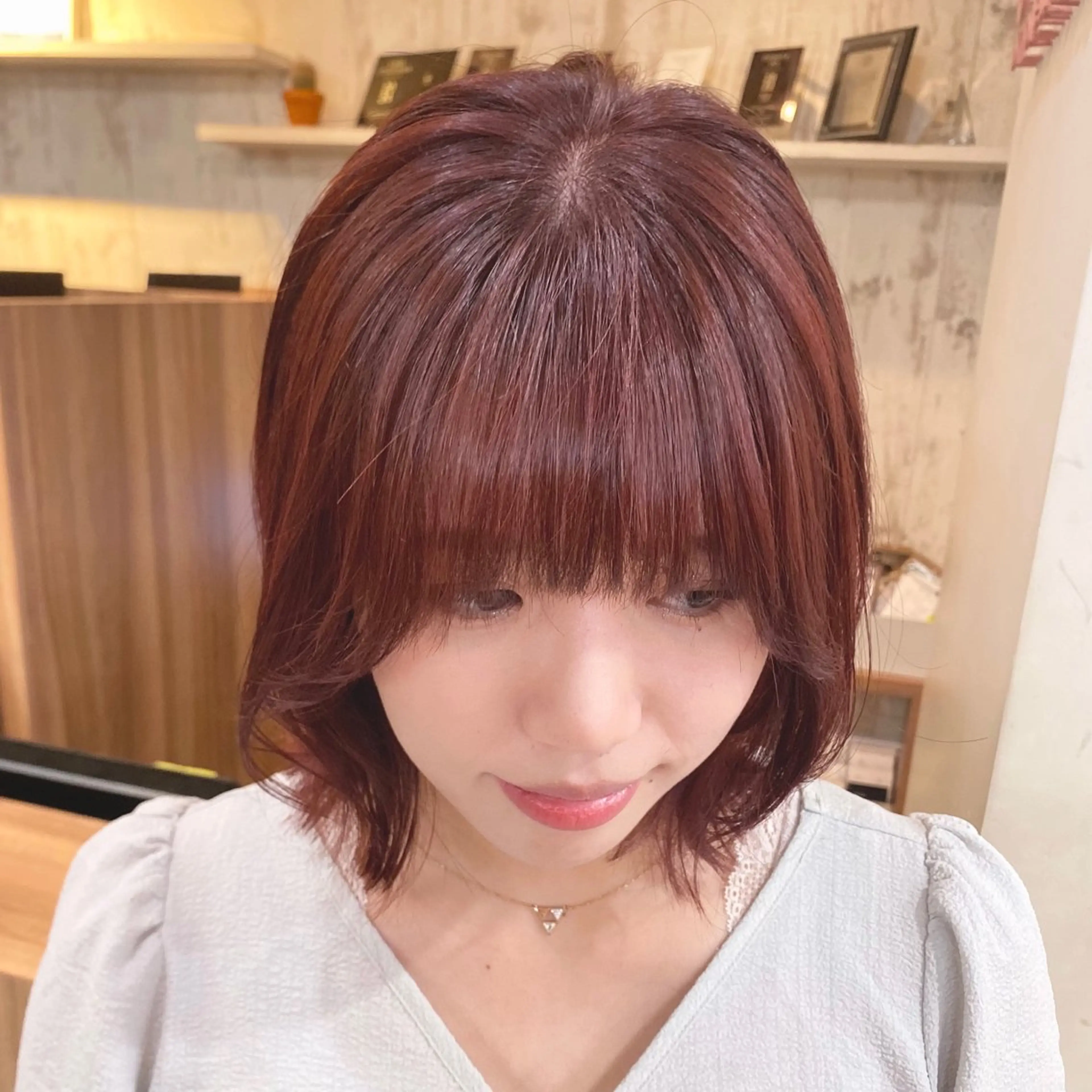 ショート カラー トリートメント カット ヘアカラー トリートメント shiori/暖色/ レイヤー/似合わせのヘアスタイル