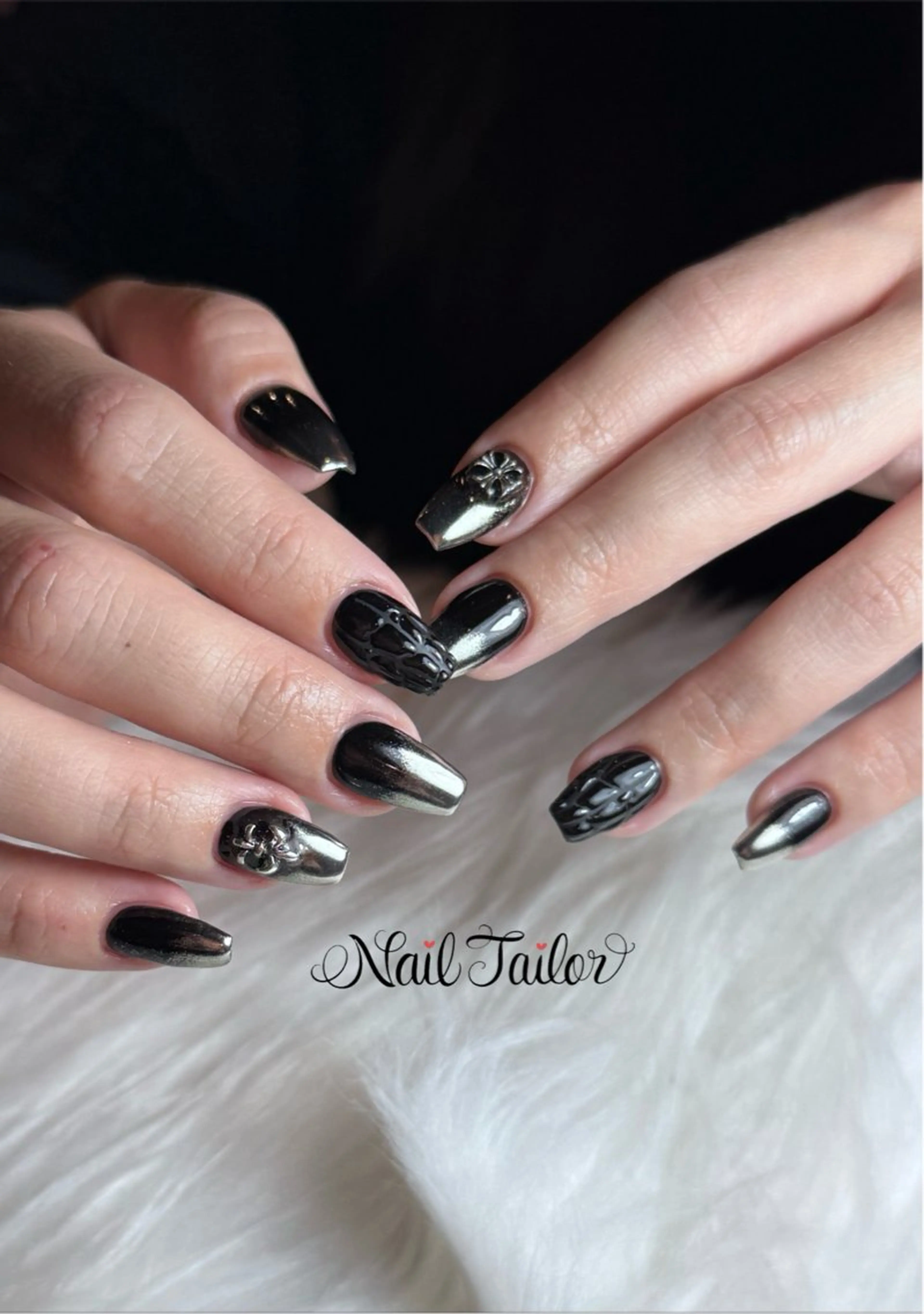 ネイル アートネイル ミラーネイル ハンドネイル NailTailor ネイルテイラーのネイルデザイン