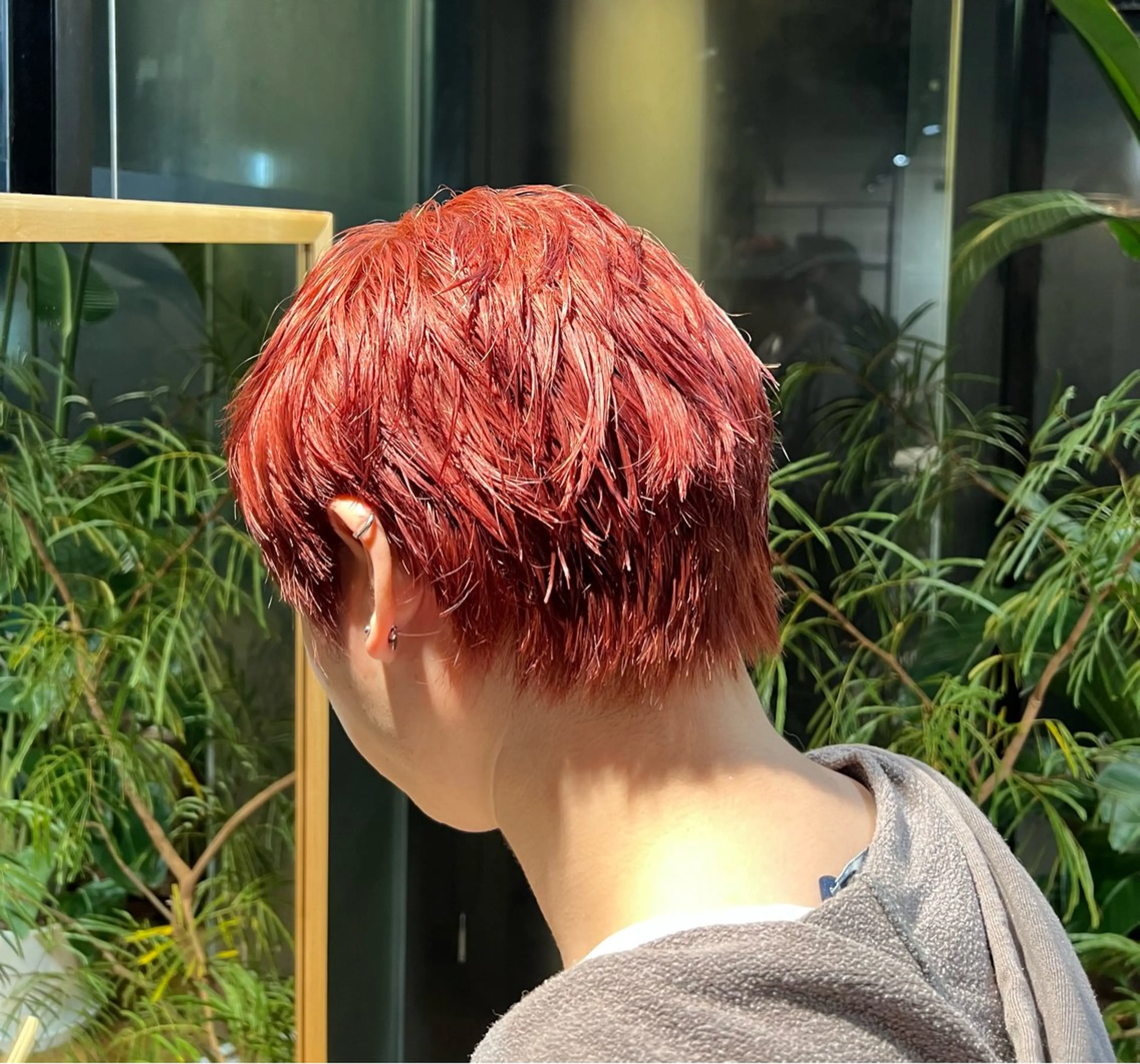 ショート オレンジブラウン 増田 晃大のヘアスタイル