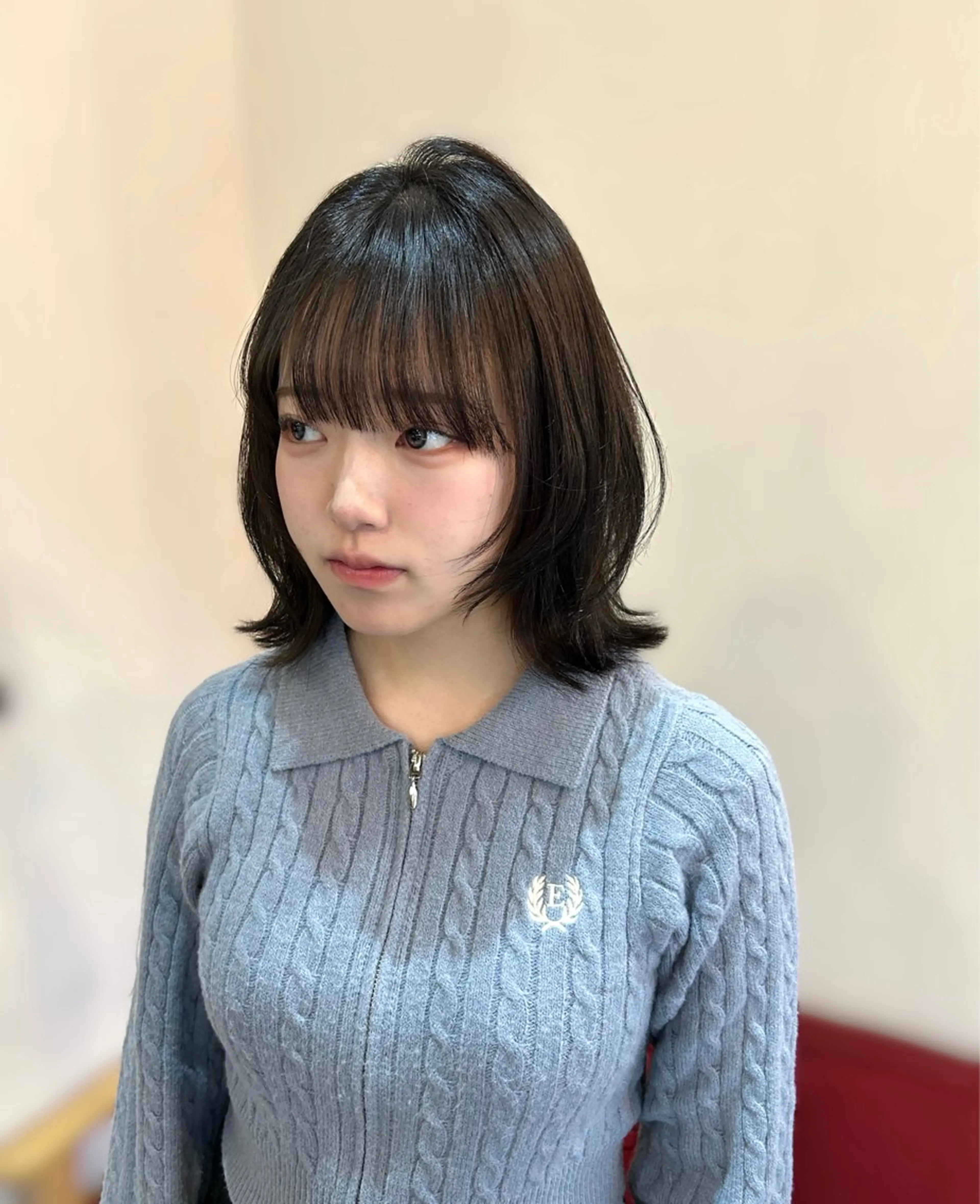 ミディアム ninaアイドル前髪 ×透明感🎀のヘアスタイル