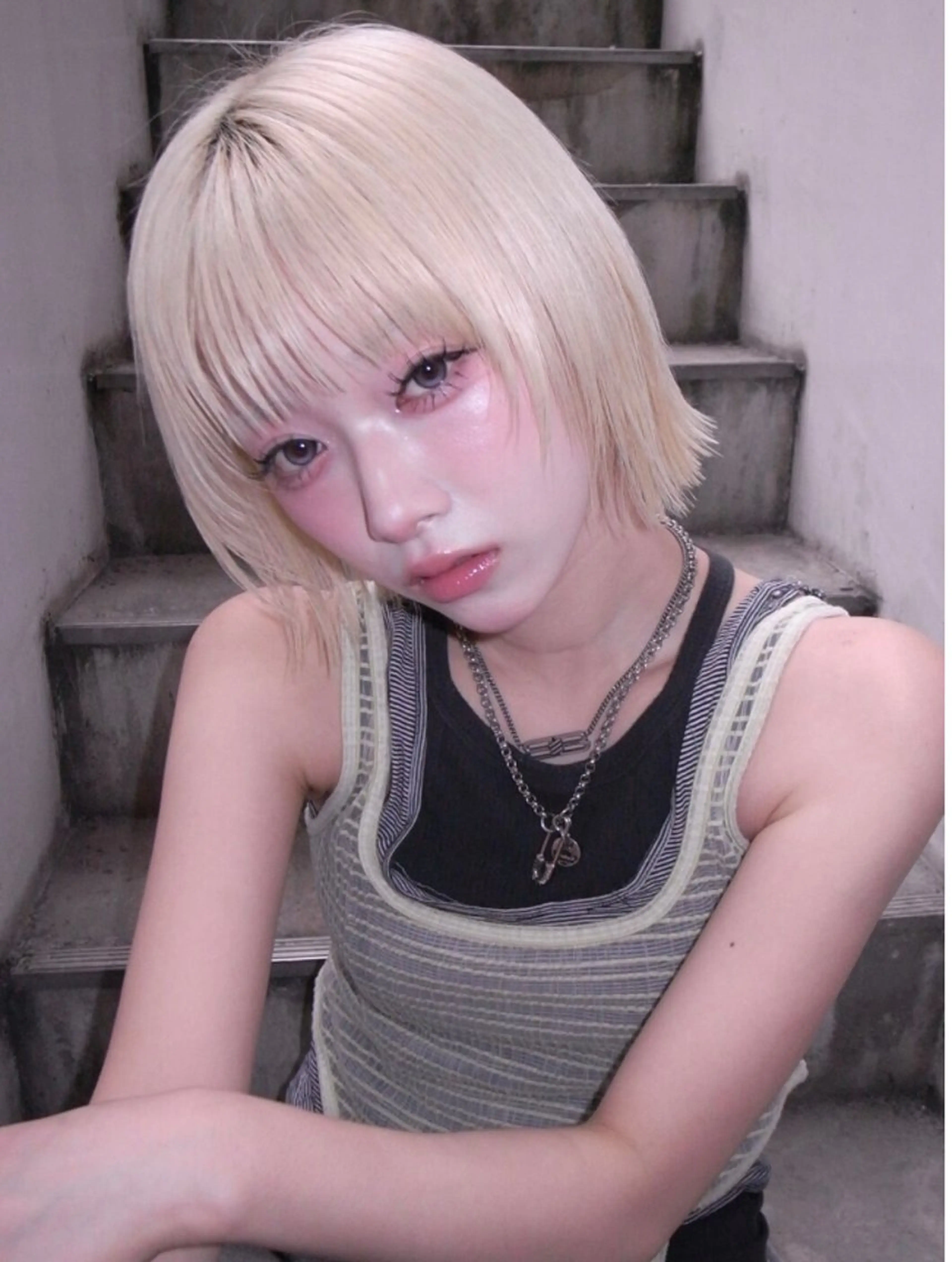 ショート 顔周りカット カット ヘアカラー トリートメント 似合わせ ｜レイヤー 🪽ayanaのヘアスタイル