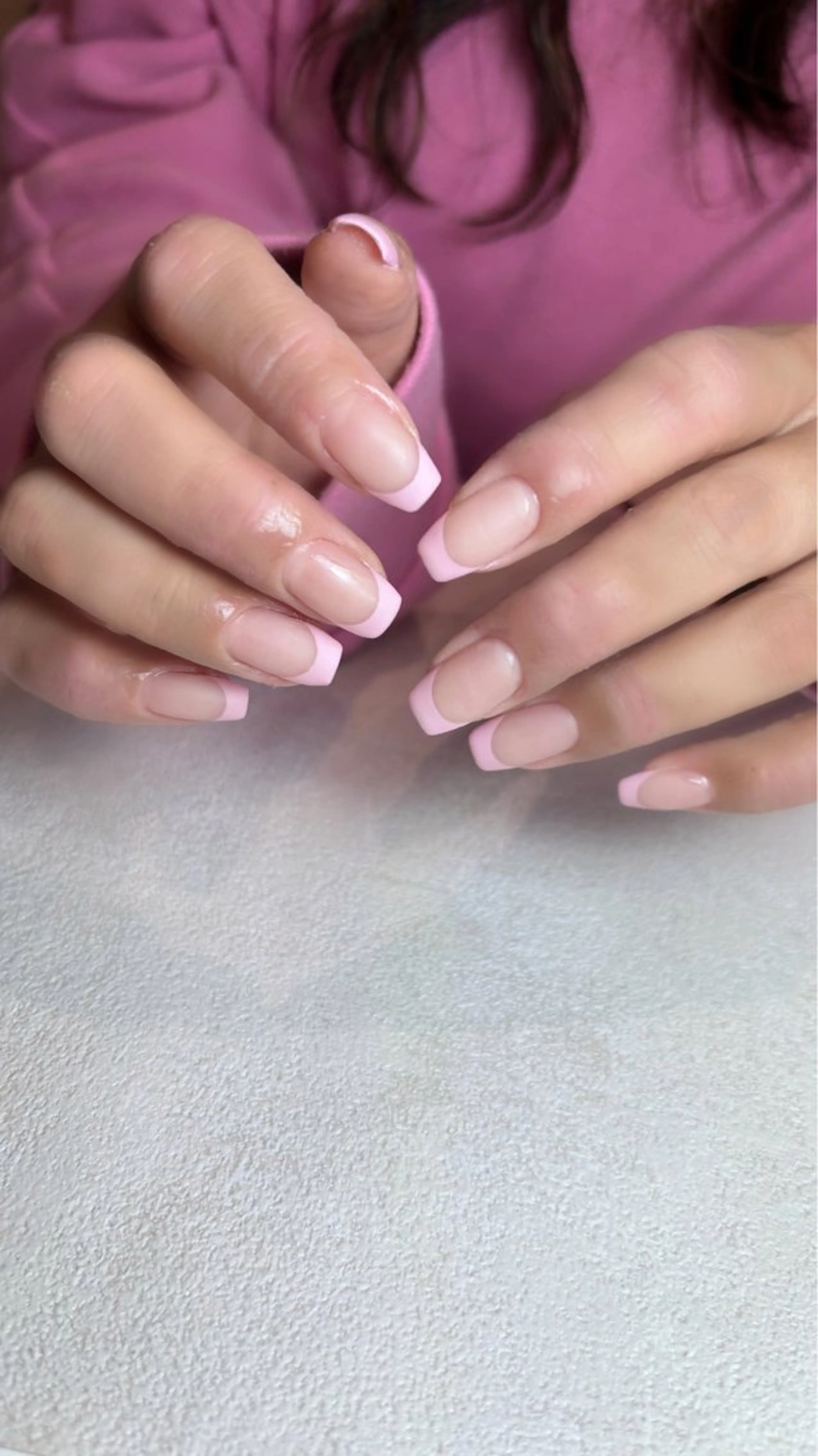 ネイル フレンチネイル マットネイル パステルネイル ピンク 春ネイル 山田 美羽のネイルデザイン