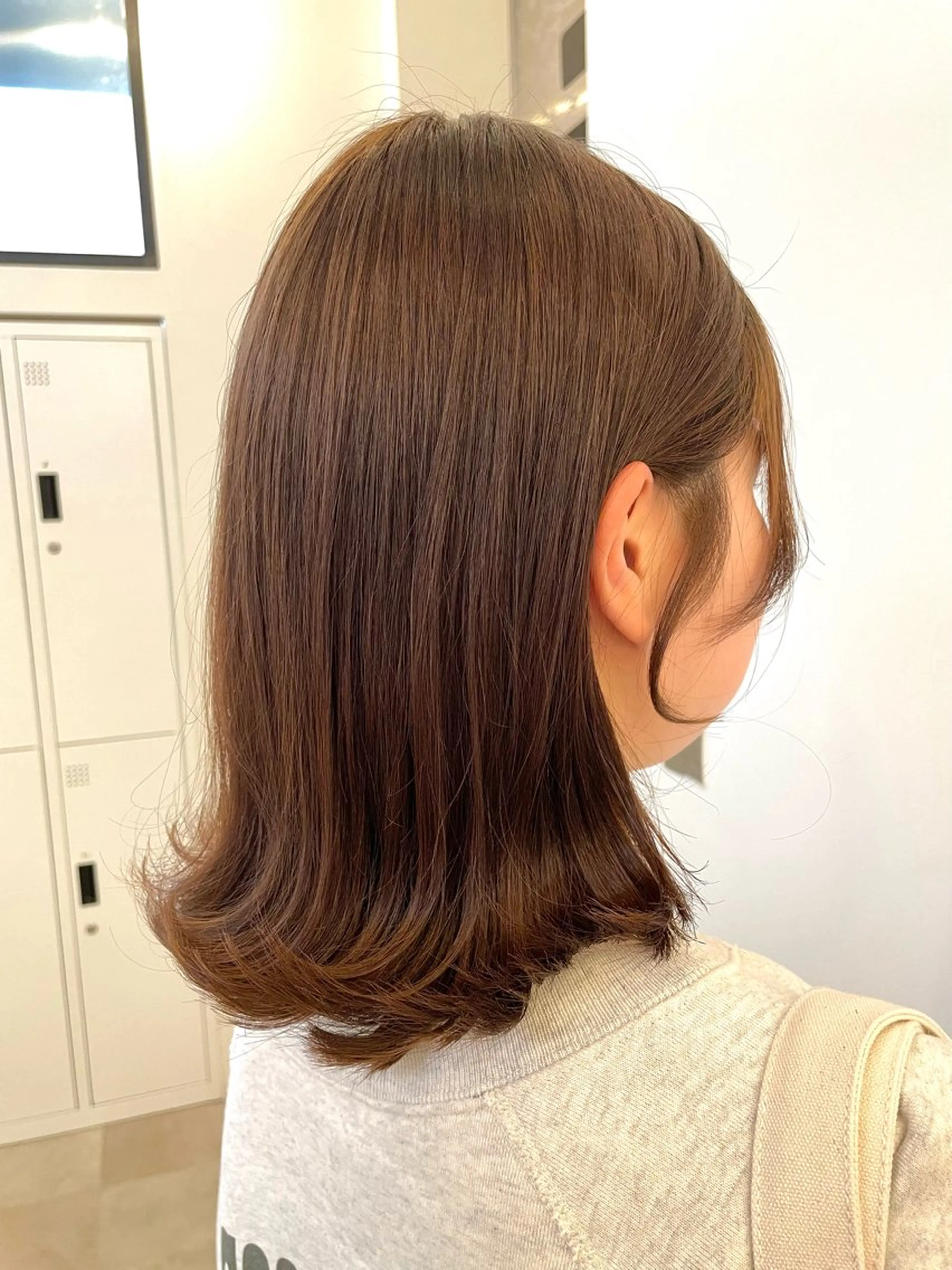 ミディアム カラー カット ヘアカラー 💘韓国レイヤー上 品カラーruru💘のヘアスタイル