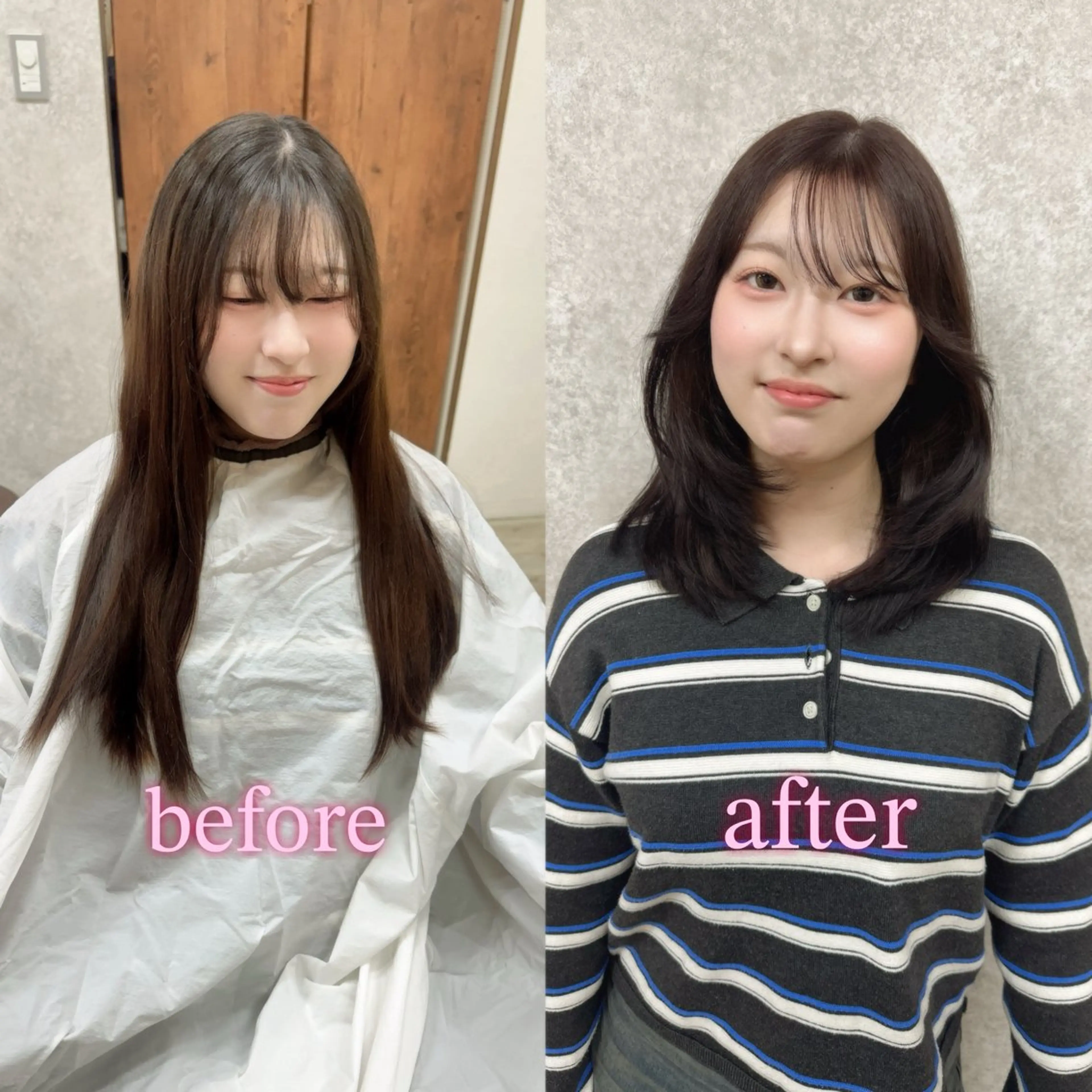ミディアム カラー レイヤーカット 似合わせカット カット ヘアカラー レイヤー/高橋 みく /池下/千種のヘアスタイル