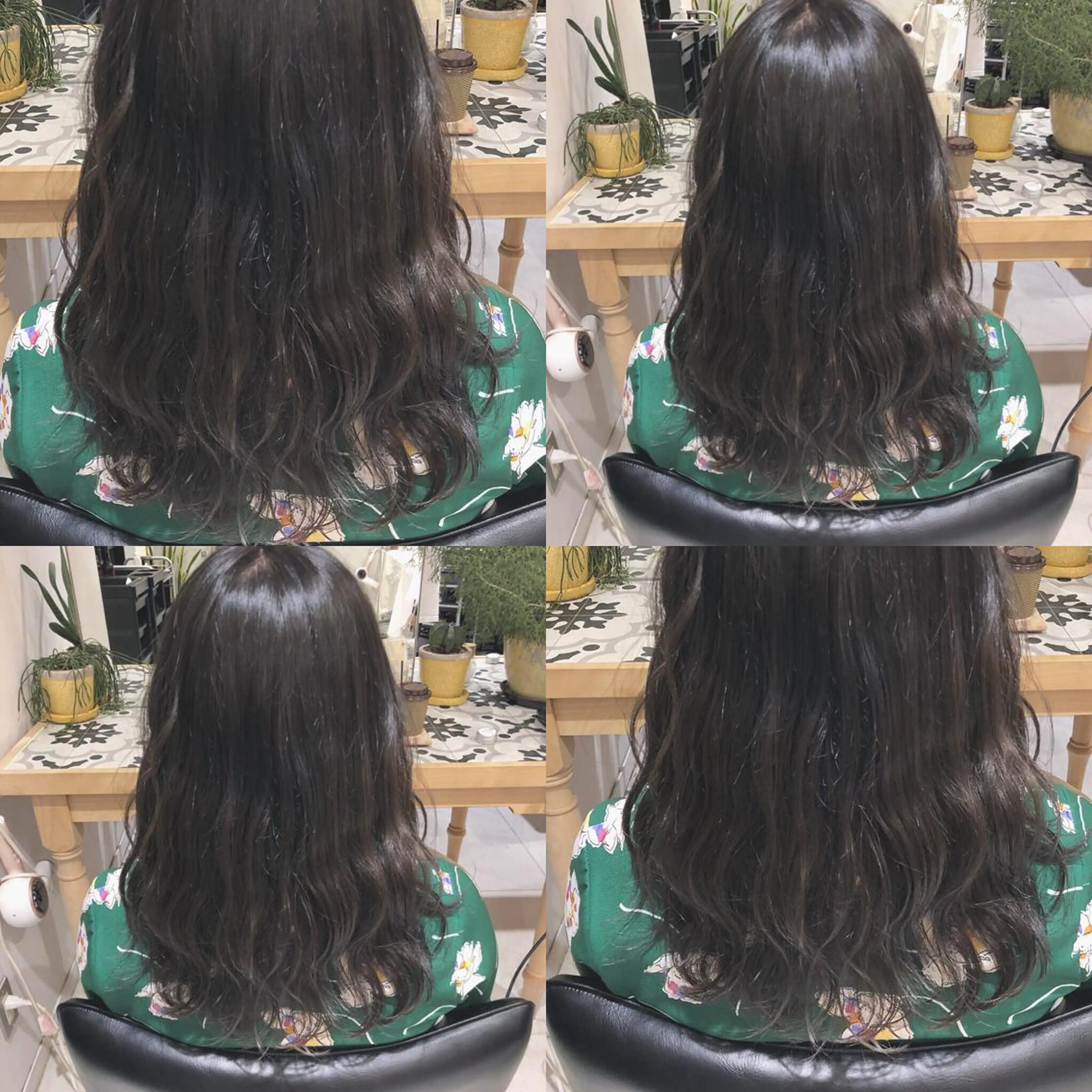 セミロング カラー 透明感カラー ダークグレー グラデーションカラー グレージュ イルミナカラー カット ヘアカラー トリートメント 荒木 依莉亜のヘアスタイル