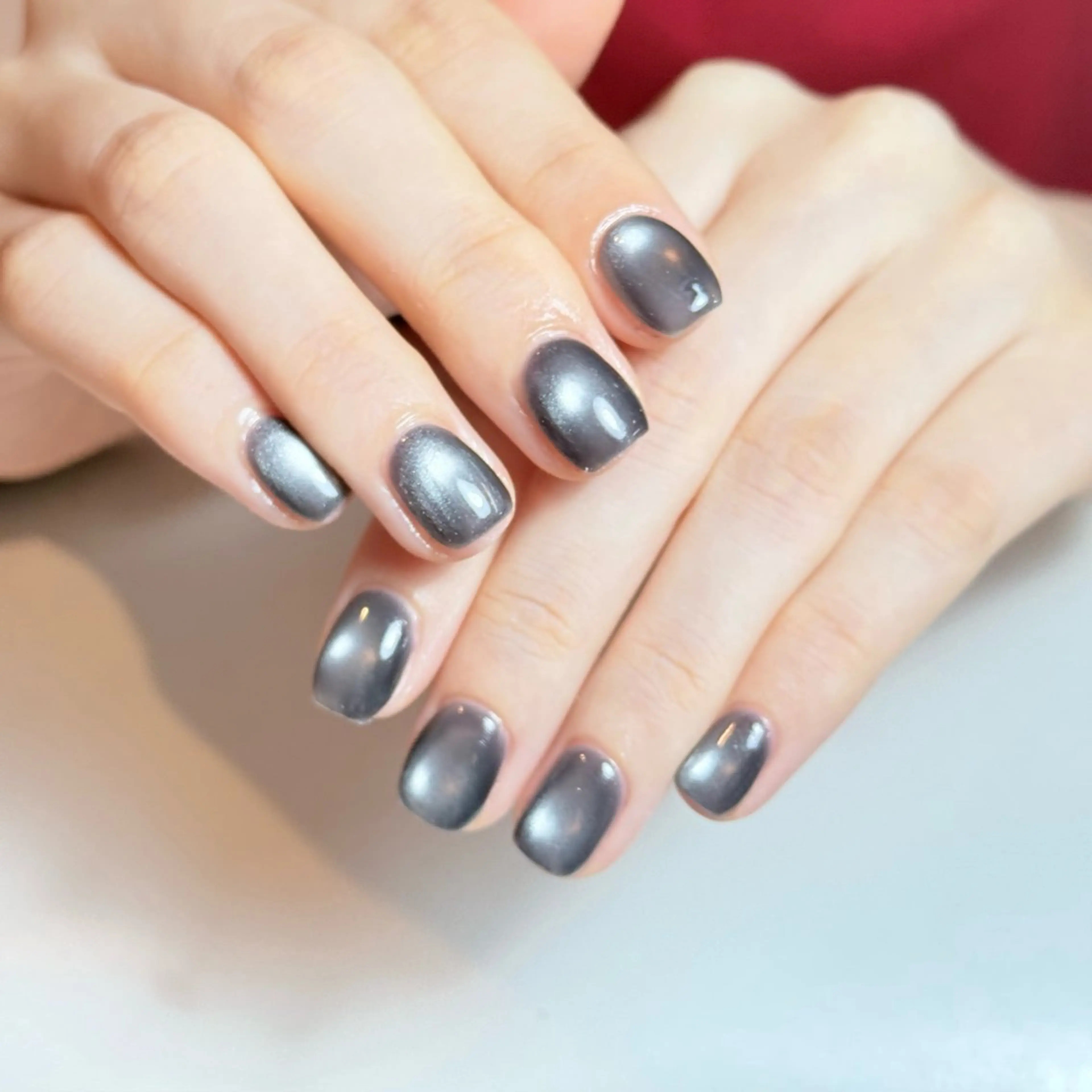 ネイル チークネイル フレンチネイル グラデーション キラキラネイル 韓国ネイル ハンドネイル Risa_ Nailのネイルデザイン