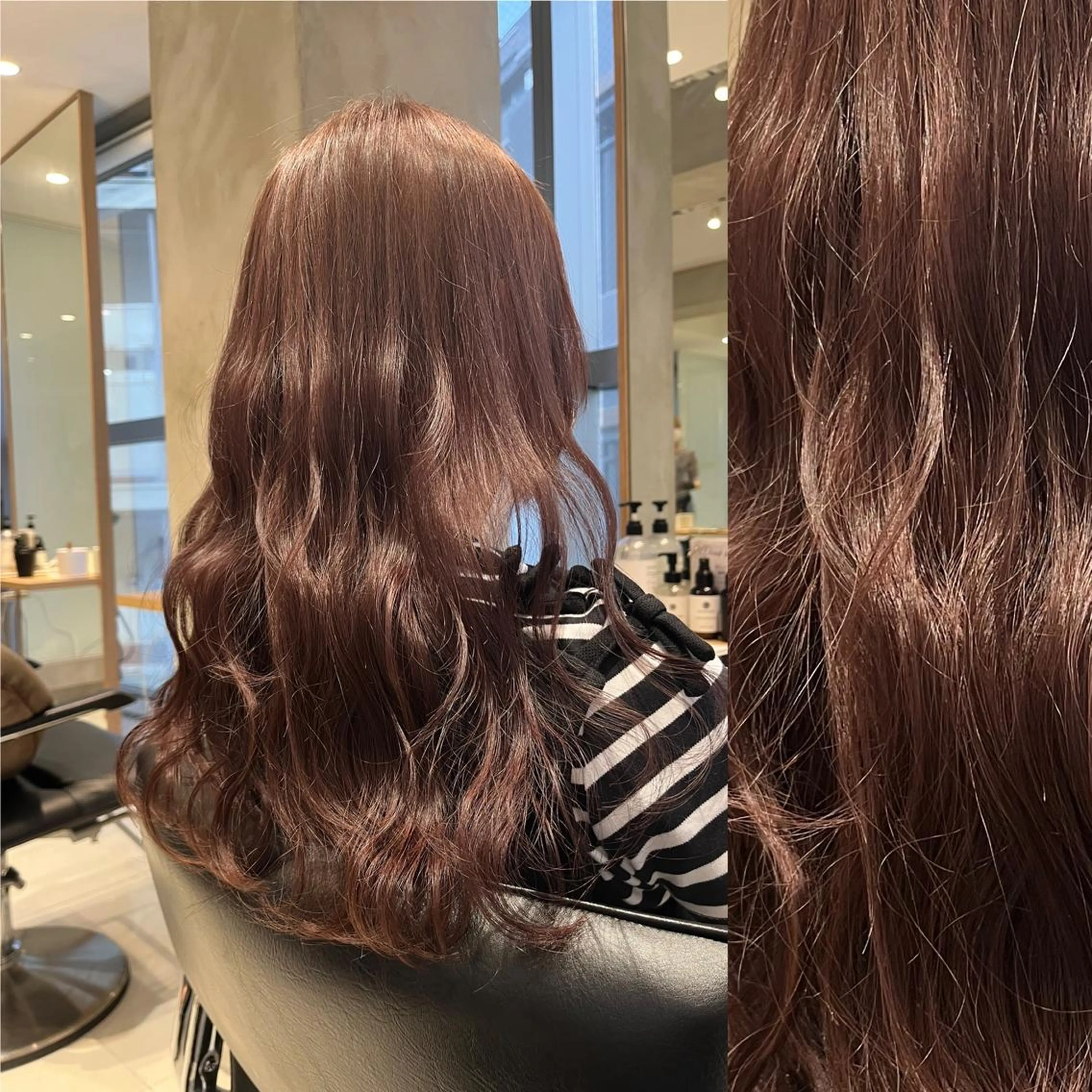 セミロング カラー ヘアアレンジ ベージュカラー ブリーチ ブラウンカラー ケアブリーチ カシス stylist ◎RUKI.のヘアスタイル