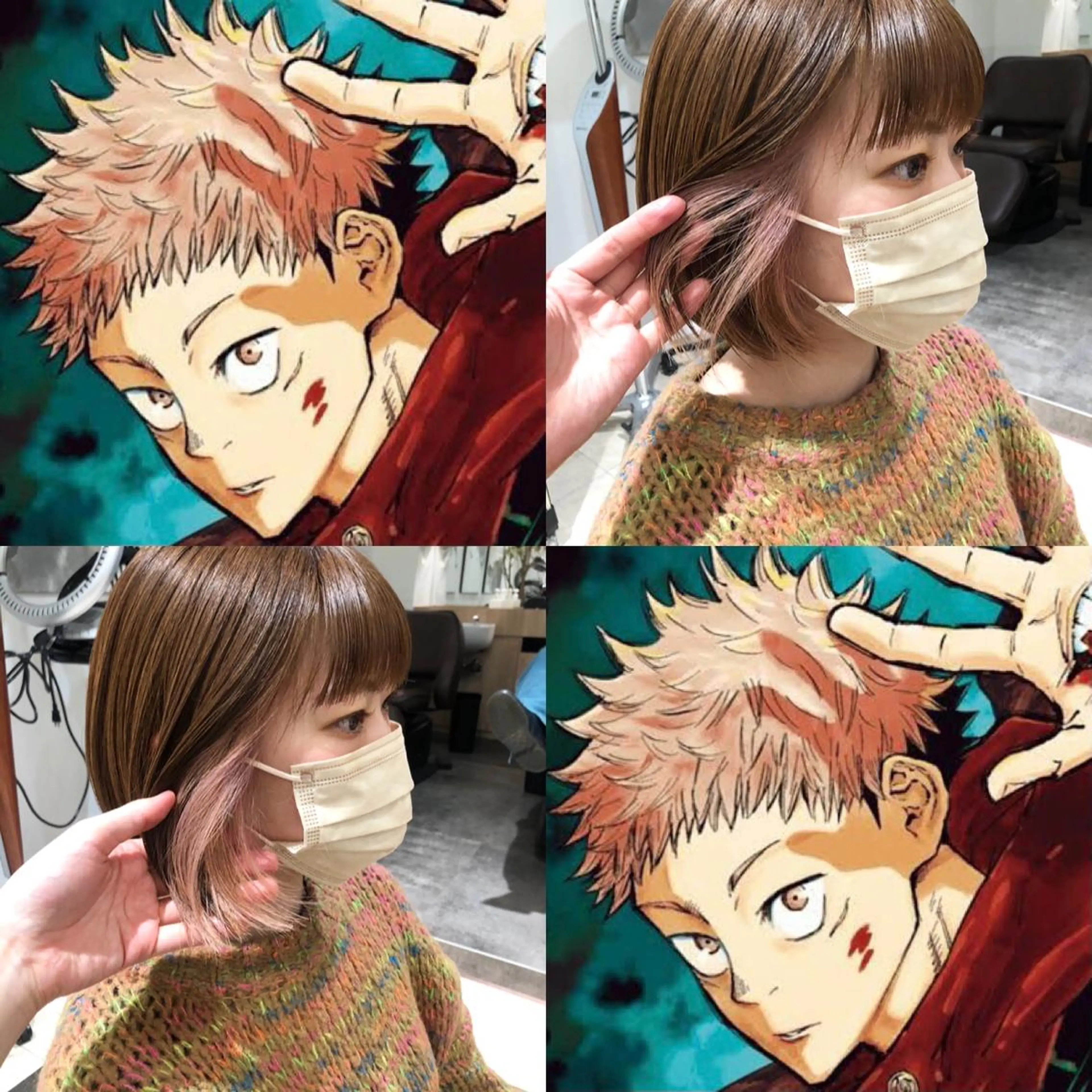 カラー イヤリングカラー インナーカラー ピンクカラー 推しカラー✨ オタク美容師ユウカのヘアスタイル