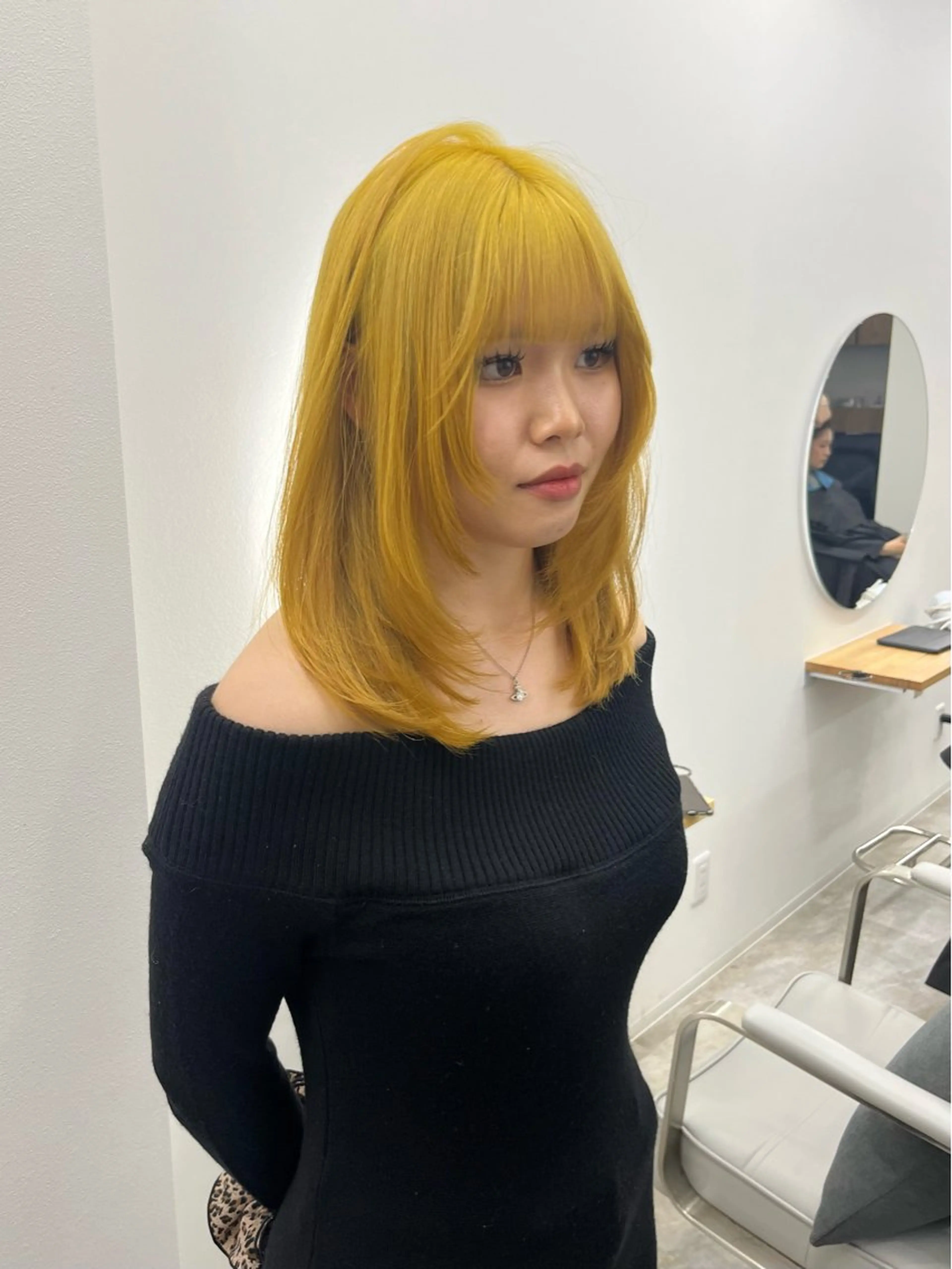 セミロング カラー カット ヘアカラー トリートメント ベージュ⟡˖レイヤー ˖ ࣪⊹あずきのヘアスタイル