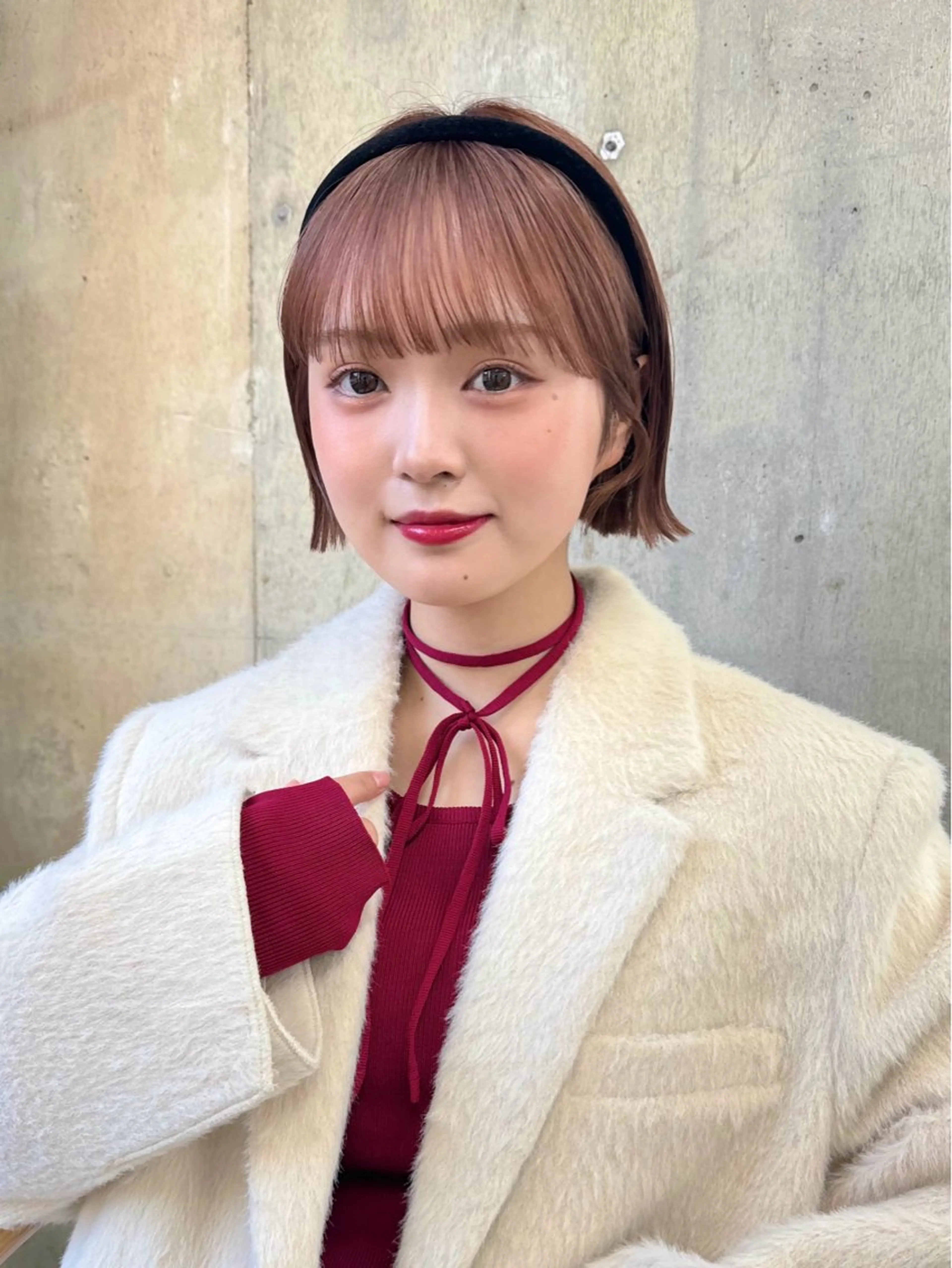 ショート カラー カット ヘアカラー トリートメント ボブ/レイヤー/ グレージュ/moyuのヘアスタイル