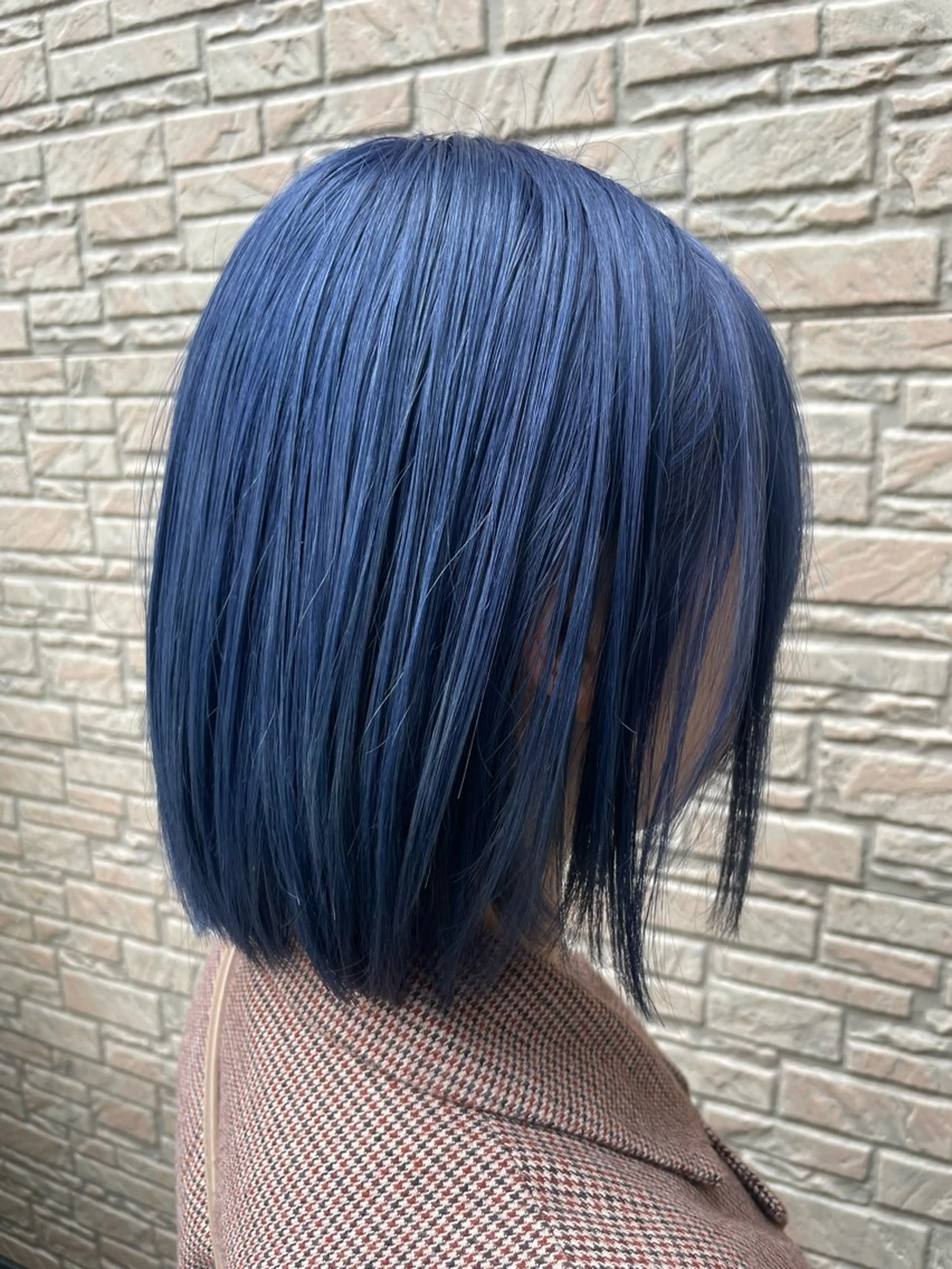 ミディアム カラー ブリーチ ブルーカラー ダブルカラー ワタナベ テルマサのヘアスタイル