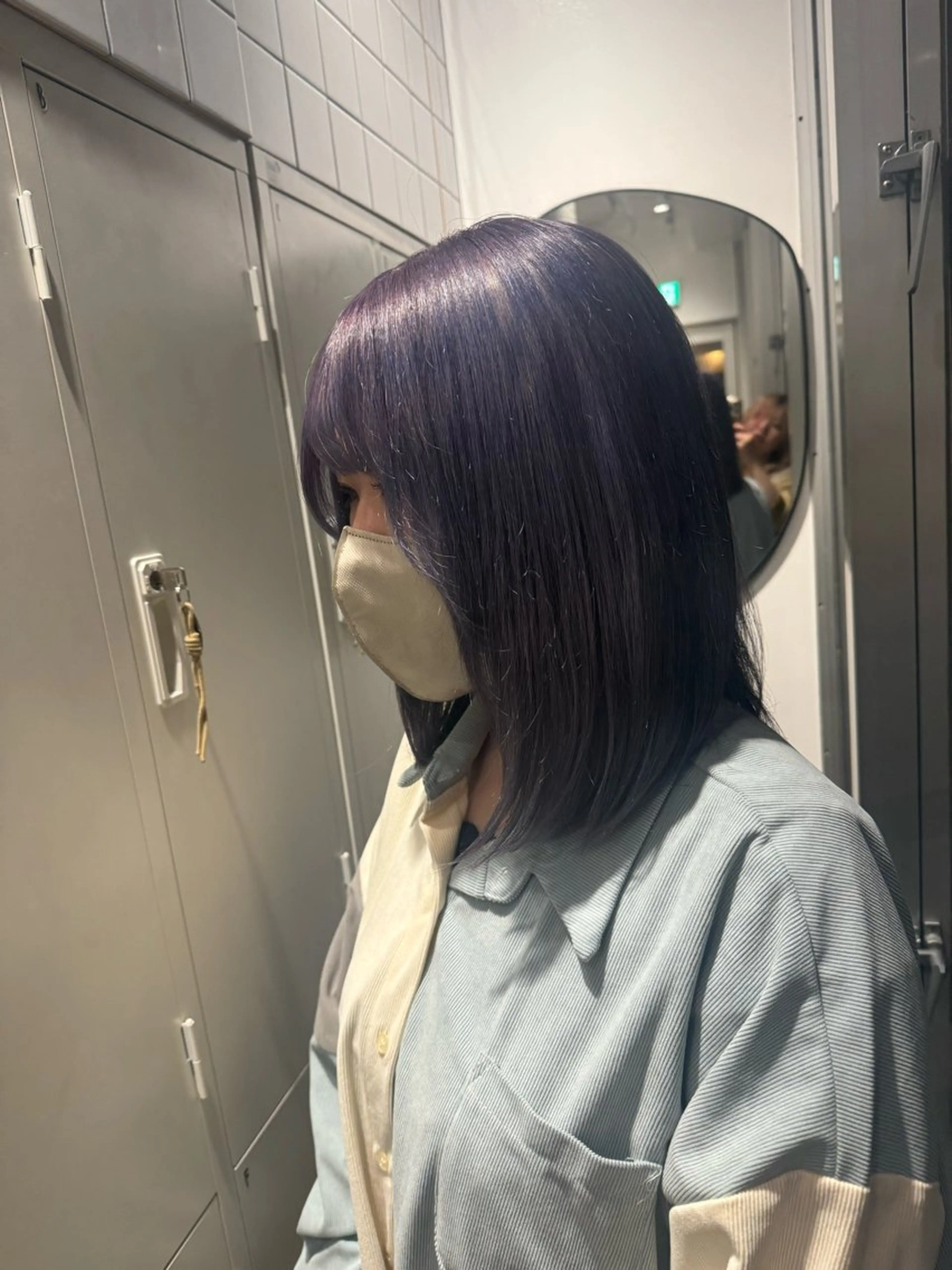 ミディアム カラー 透明感カラー ラベンダーカラー 新宿 似合わせカラー HINAのヘアスタイル