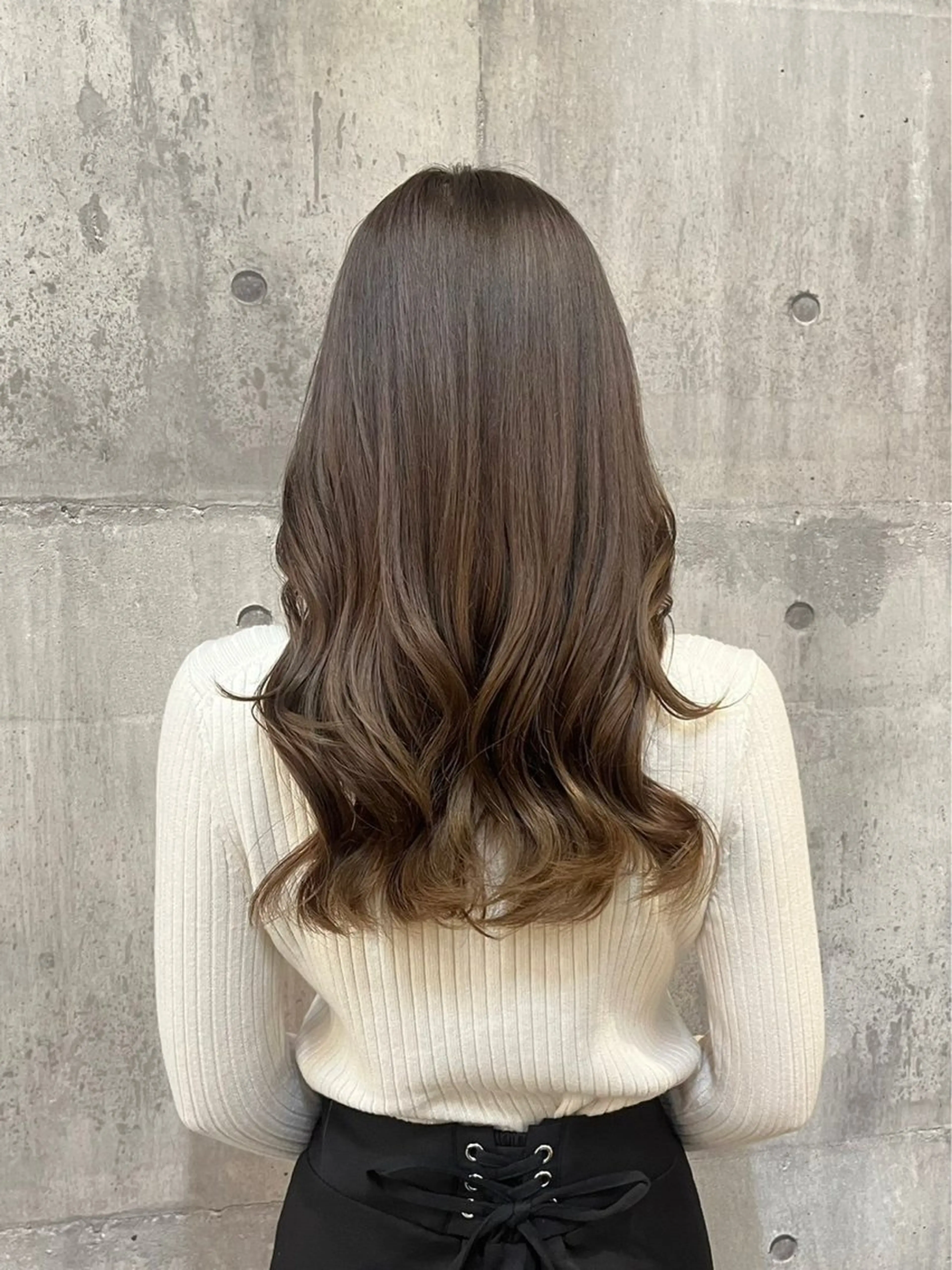 セミロング ヘアカラー トリートメント 大武 楓のヘアスタイル