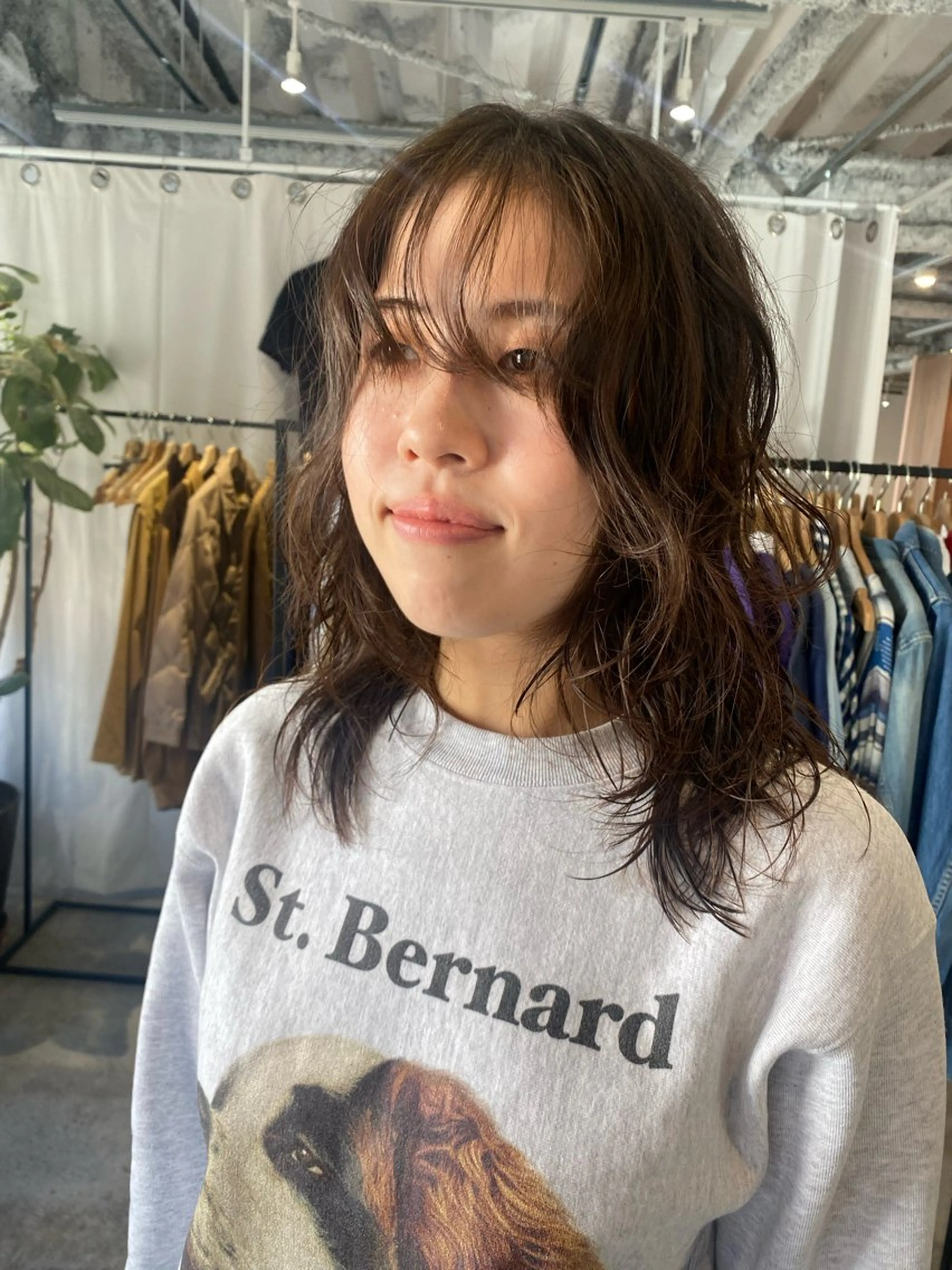 ロング カラー パーマ カット パーマ トリートメント Hayashi Shioriのヘアスタイル