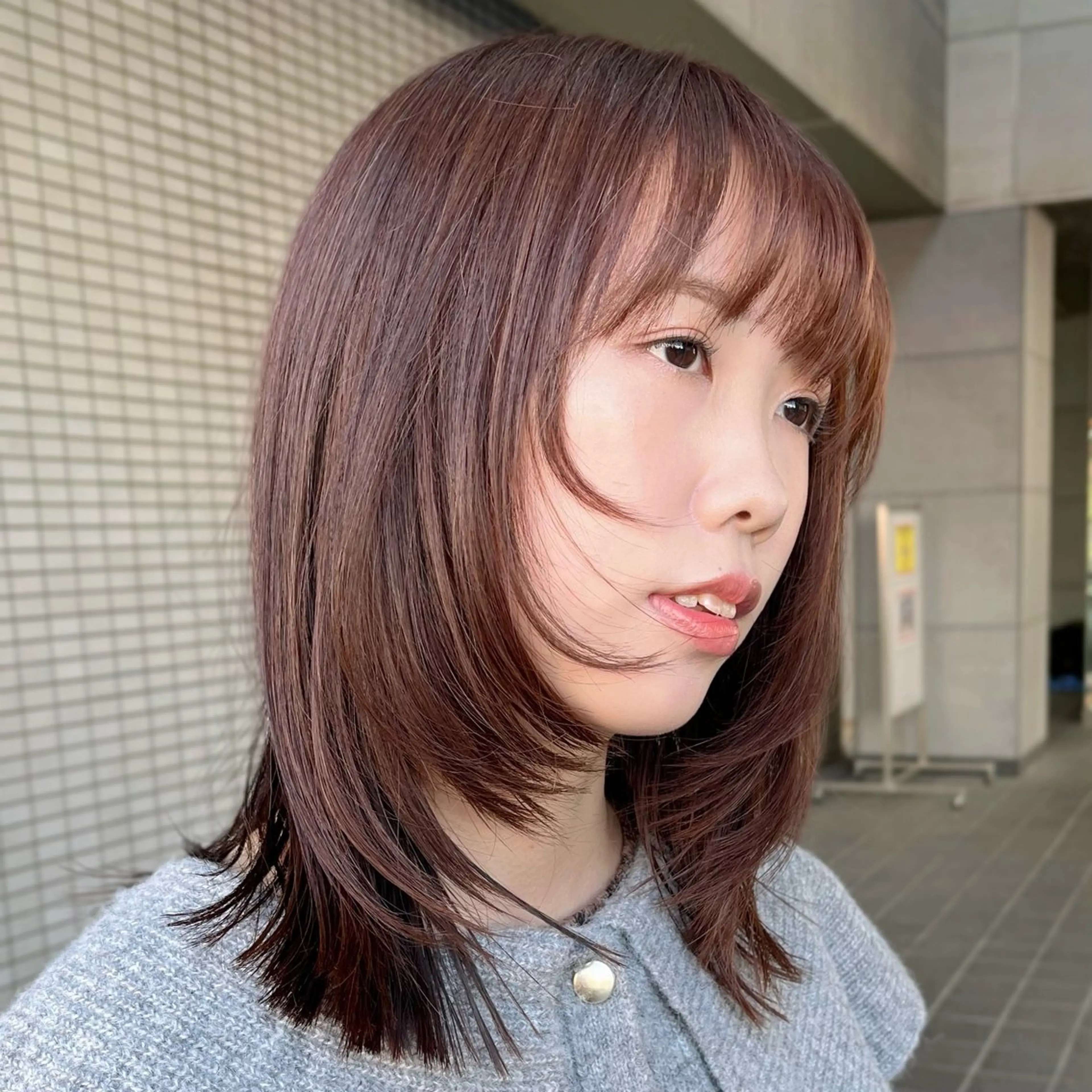 ミディアム たおちゃん／レイヤー ／透明感カラーのヘアスタイル