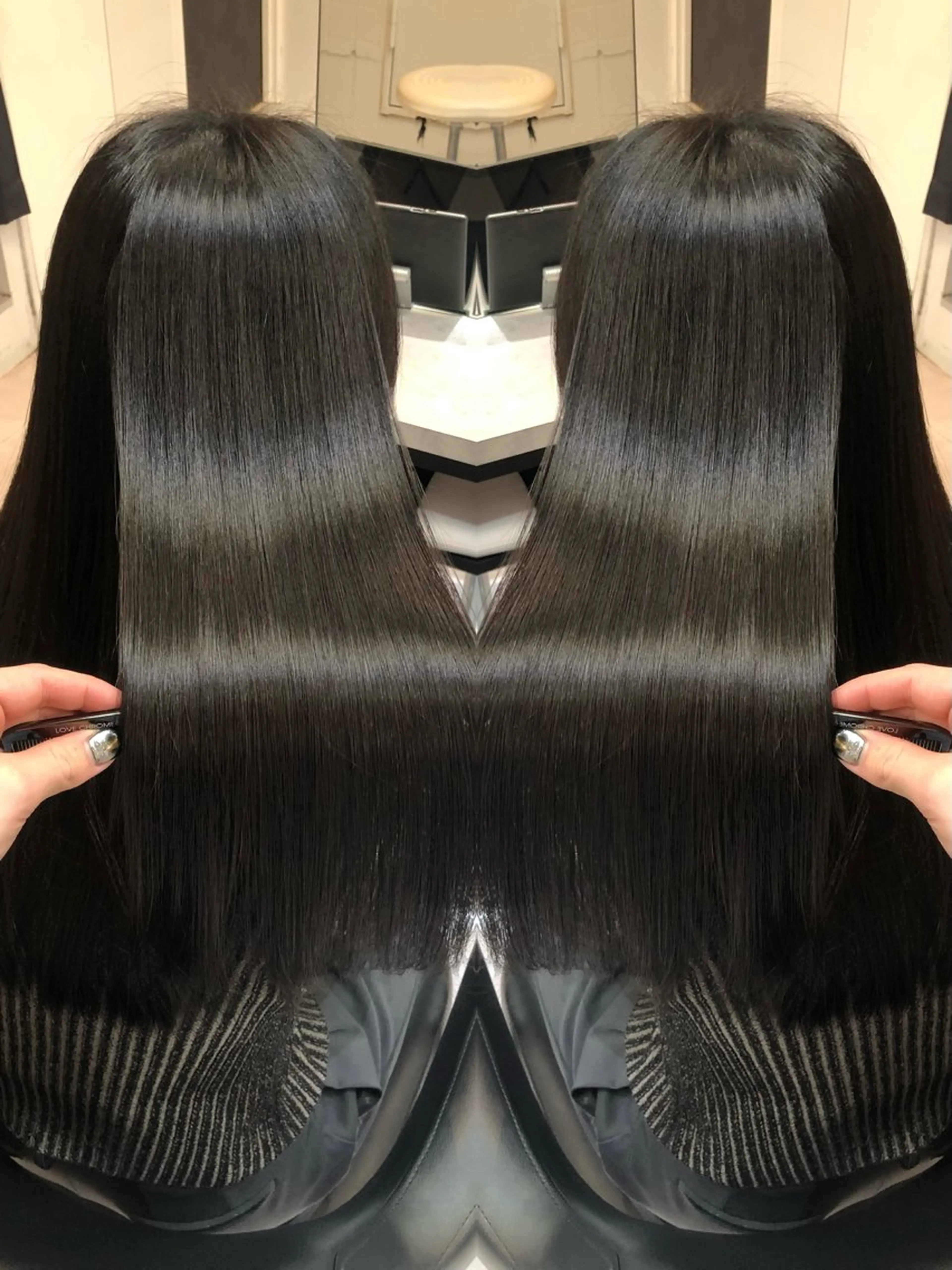 ロング カラー 縮毛矯正 トリートメント 🩵レイヤー✖︎ 髪質改善🩵リョウヤのヘアスタイル