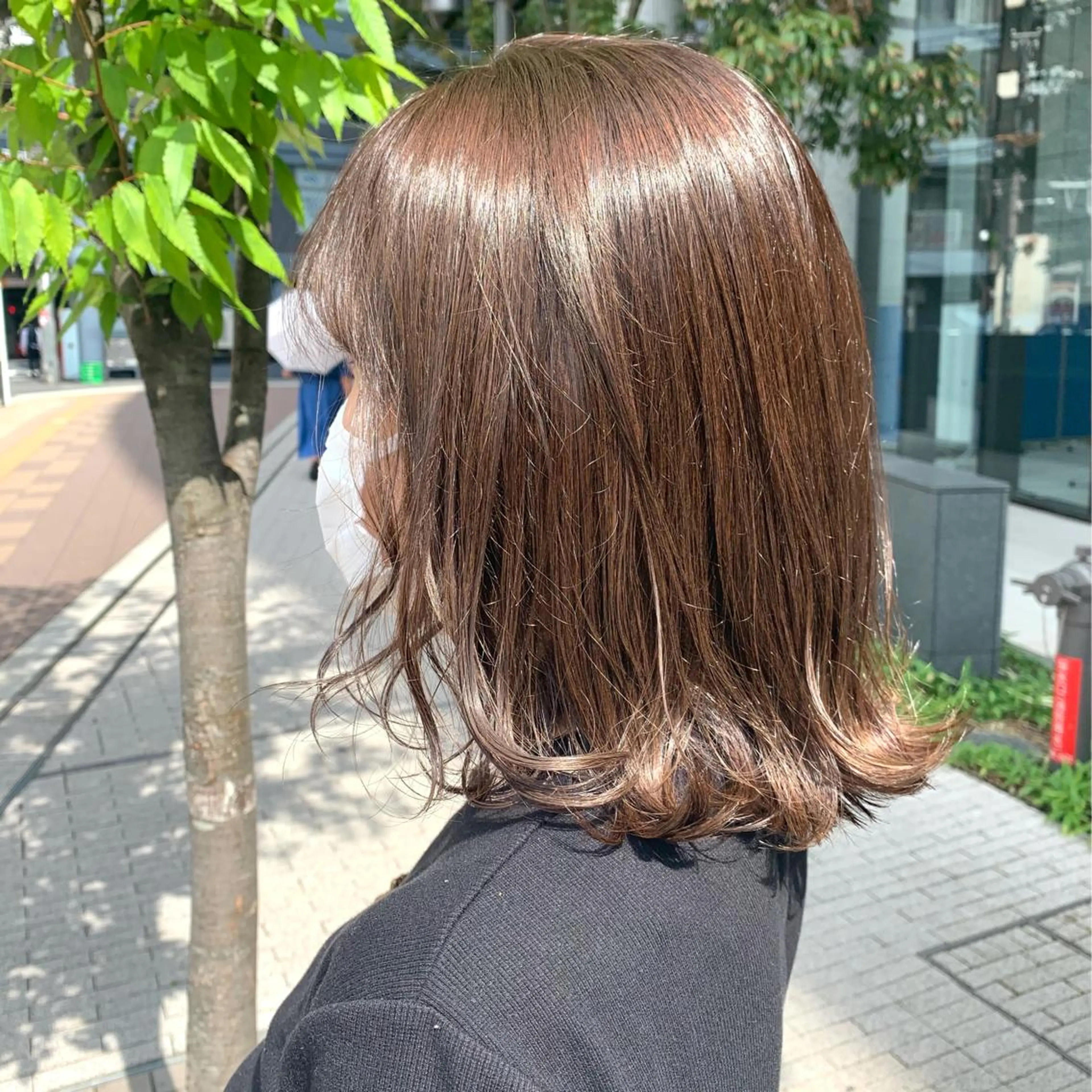 ミディアム カラー 透明感カラー カット パーマ ヘッドスパ モデルさん募集中IT byALBUM八王子のヘアスタイル