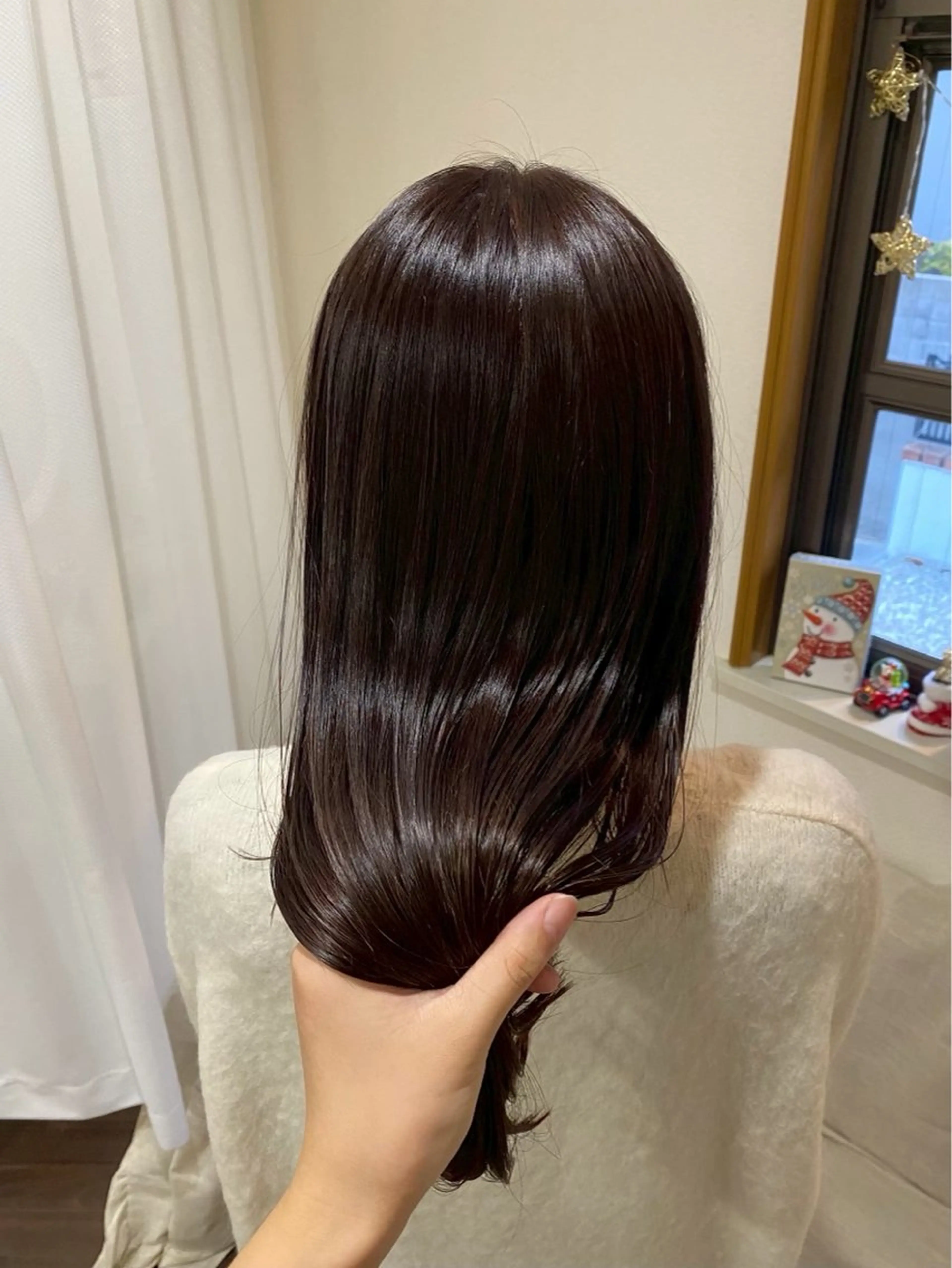 ロング カラー イルミナカラー 髪質改善 縮毛矯正 トリートメント 山本 優音のヘアスタイル