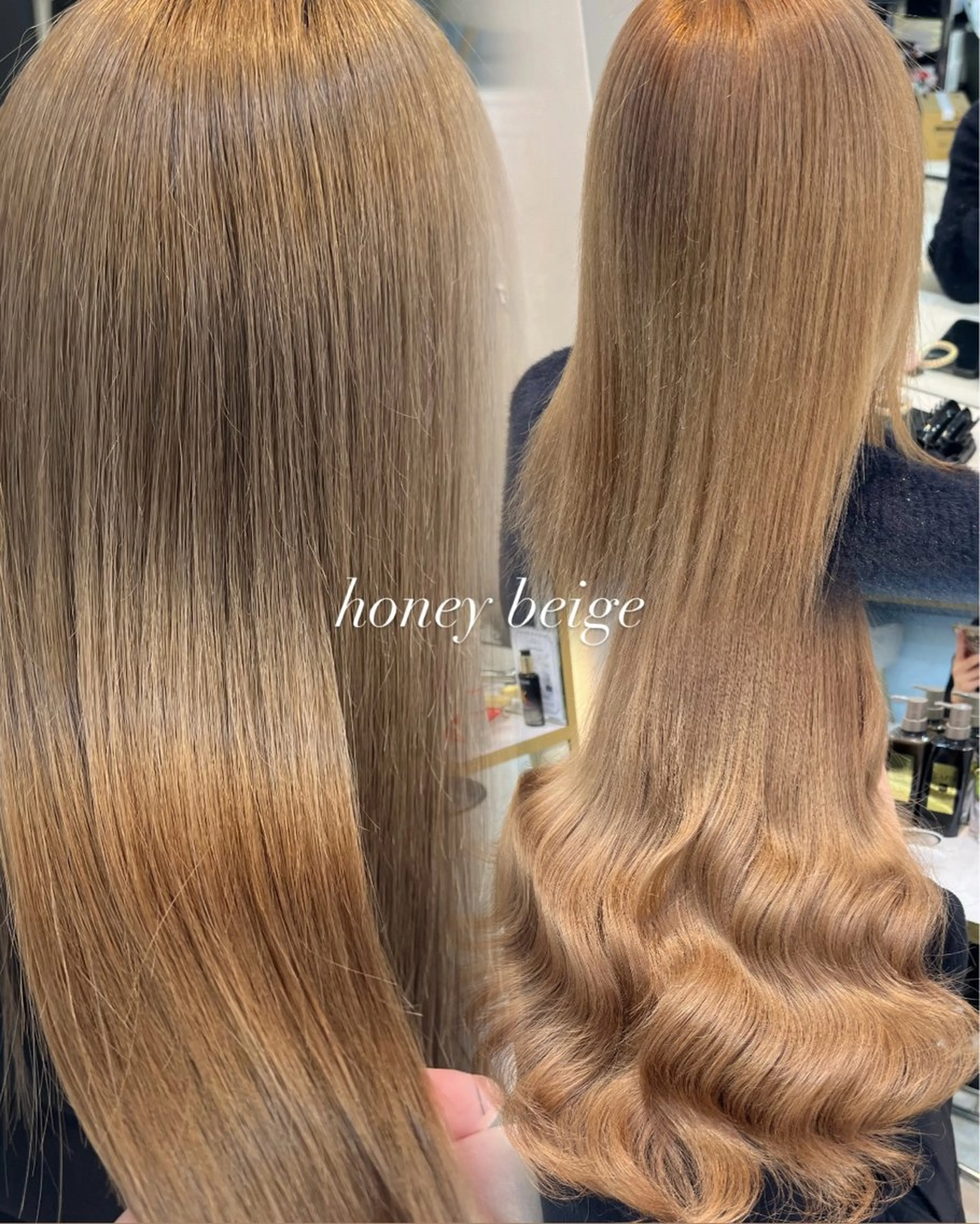 ロング カラー ベージュカラー ブリーチ ケアブリーチ 透明感カラー デザインカラー 渋谷髪質改善/縮毛 矯正/かすが🪽🫧のヘアスタイル