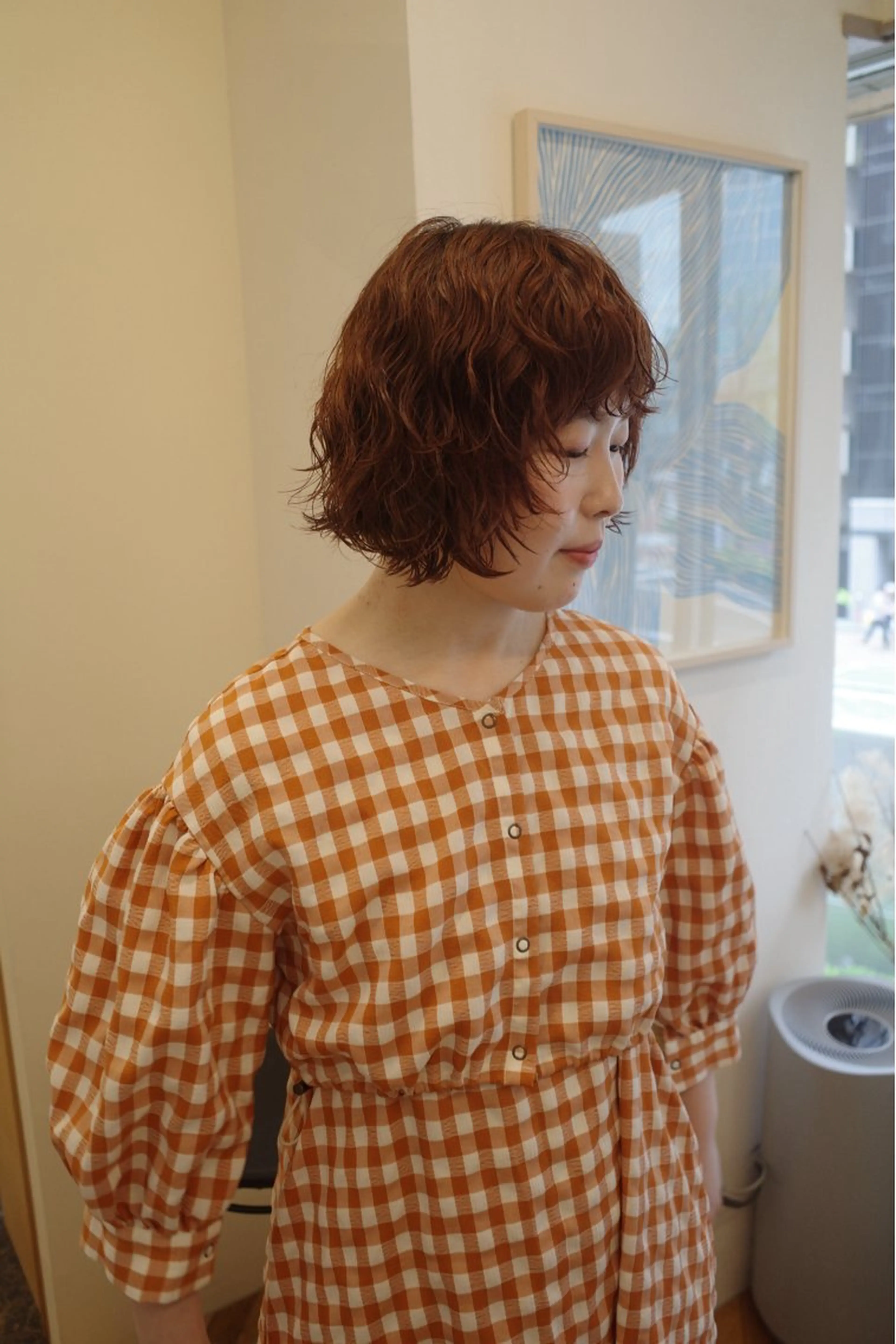 ショート パーマ ボブ パーマ 西山 紗耶香🪽 透明感カラー/ボブのヘアスタイル