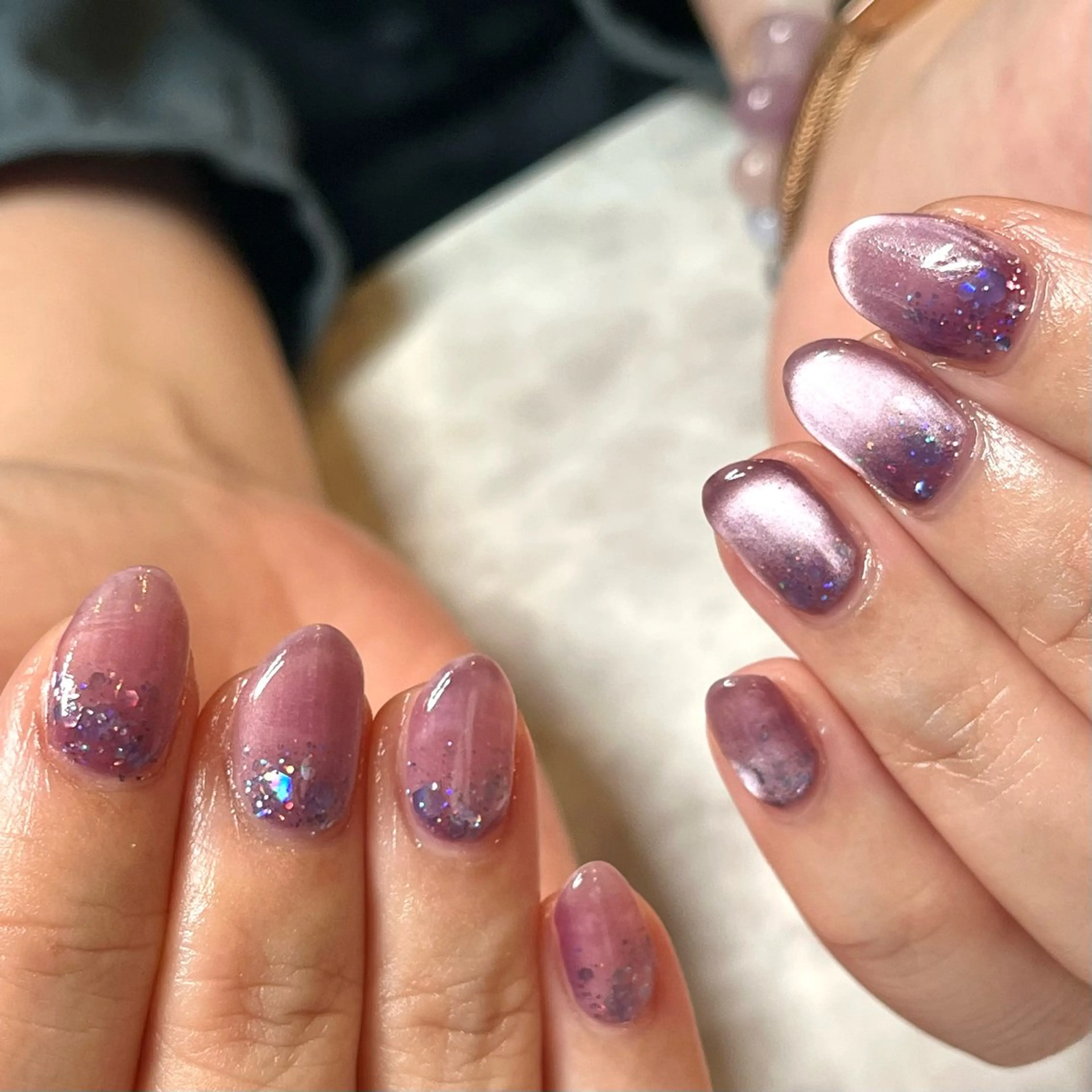 ネイル キラキラネイル ラメ(グリッター) マグネットネイル ハンドネイル nail bar Ete-lotoのネイルデザイン