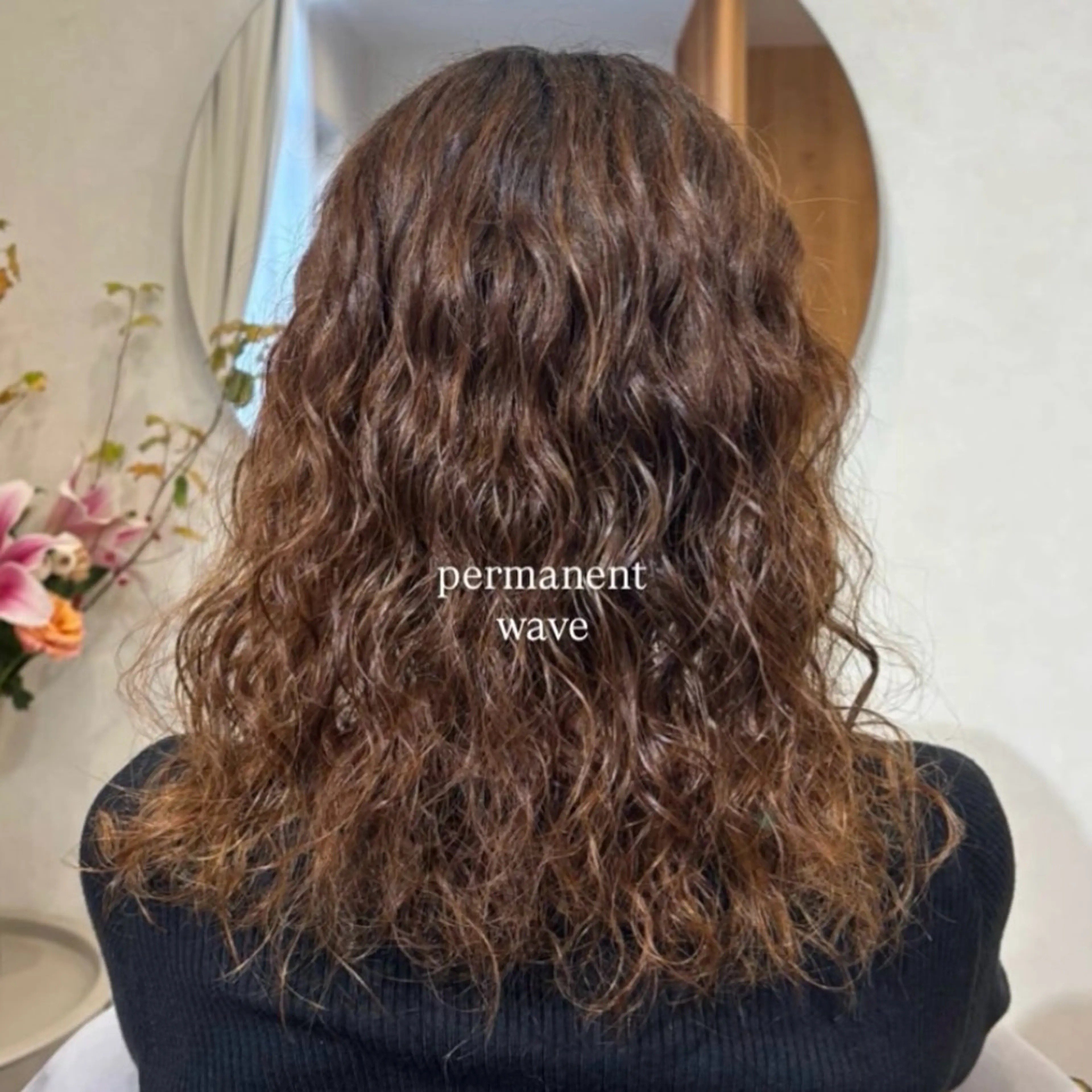 ミディアム カラー パーマ ミディアムパーマ パーマ hair room nico所属・山口美容室/ nico/shionのヘアスタイル