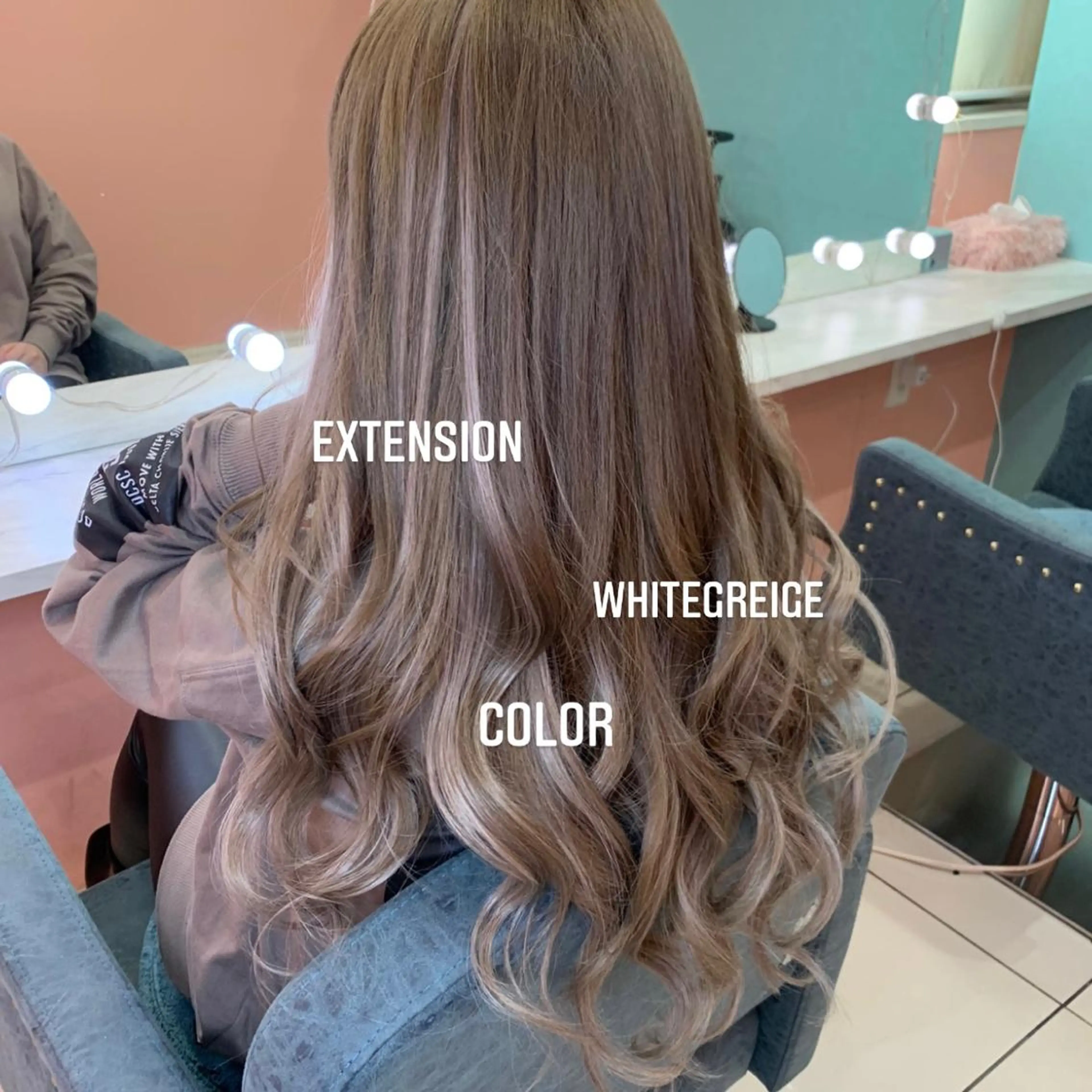 ロング カラー ヘアカラー エクステ エクステ🩵ブリーチ 韓国ヘア🩵KAEのヘアスタイル