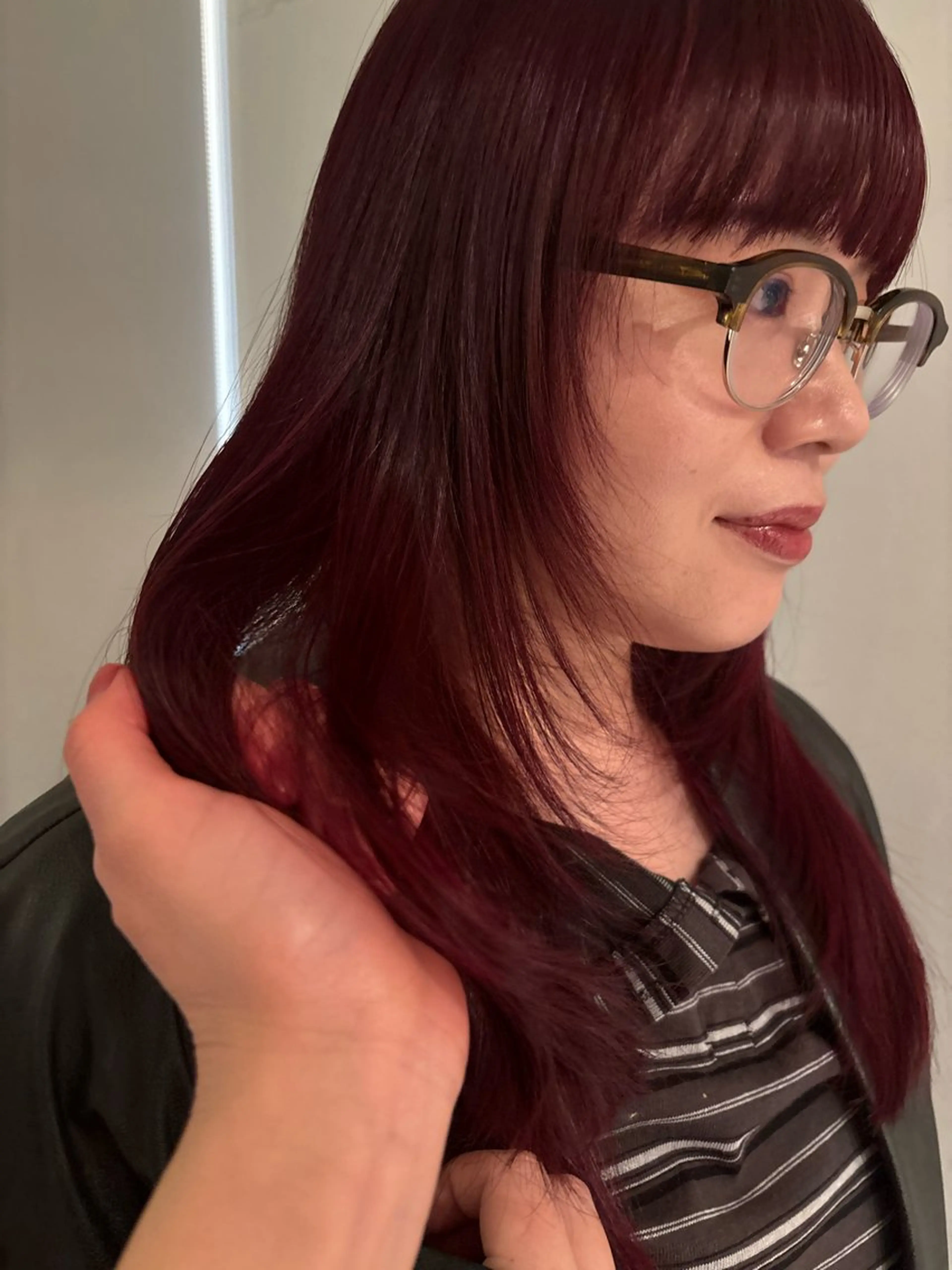 セミロング ヘアカラー 🐏Yuna＊透明感 ハイトーンカラー✨のヘアスタイル