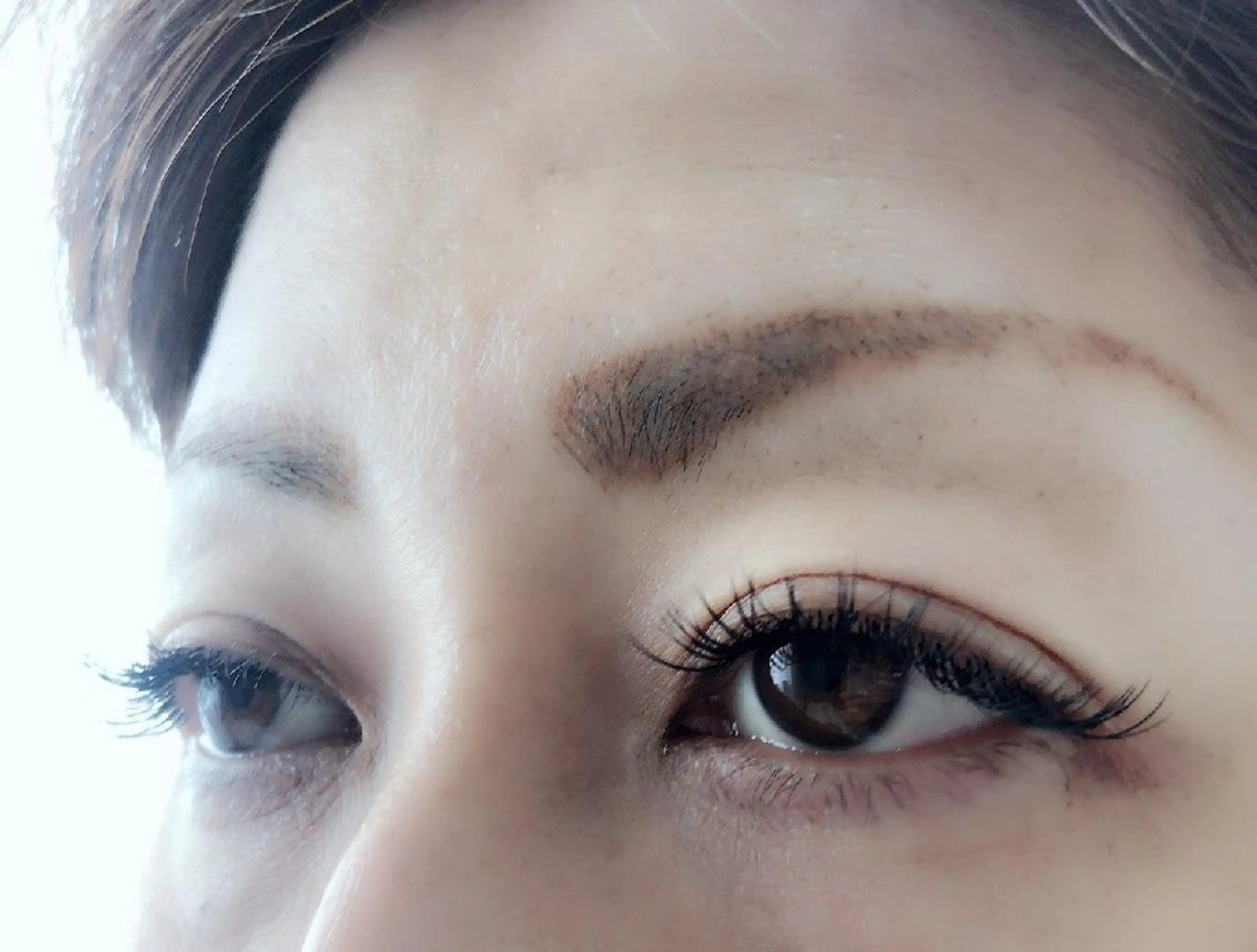 マツエク・マツパ 付け放題 フラットラッシュ ナチュラル 下まつげエクステ 一重×まつ毛パーマ 吉岡 ゆうなのマツエク・マツパデザイン