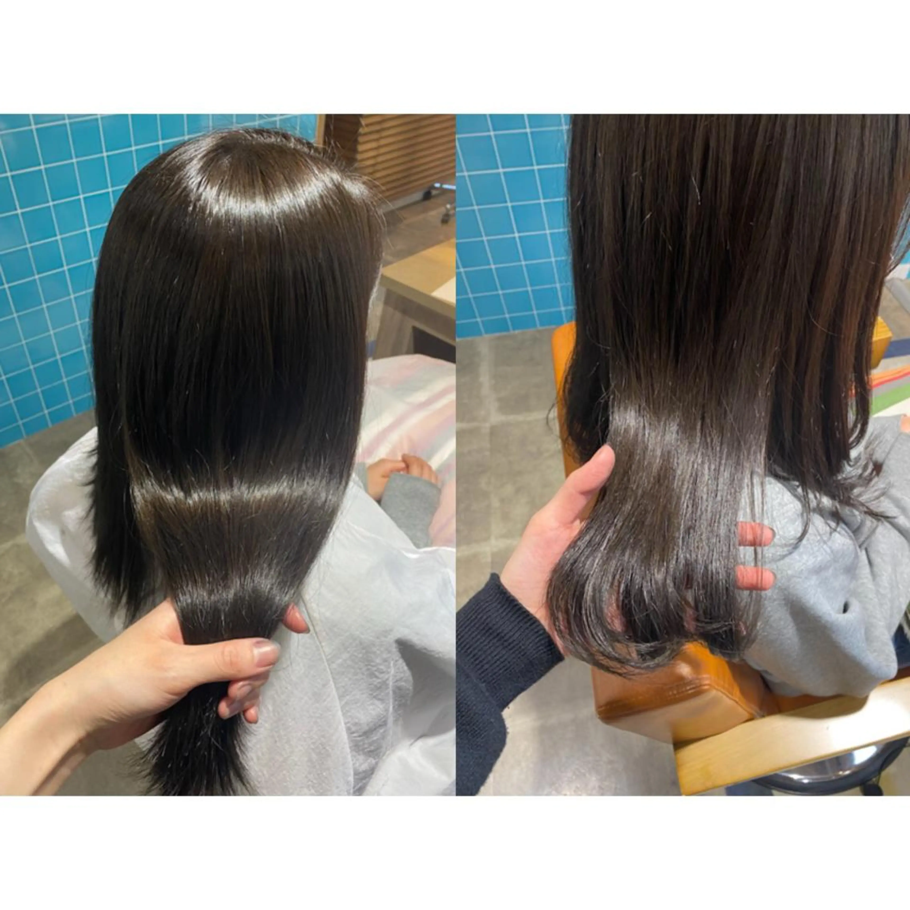 カラー アッシュ ダークアッシュ カット ヘアカラー トリートメント 🐻結んで可愛い hair EMI🐻のヘアスタイル