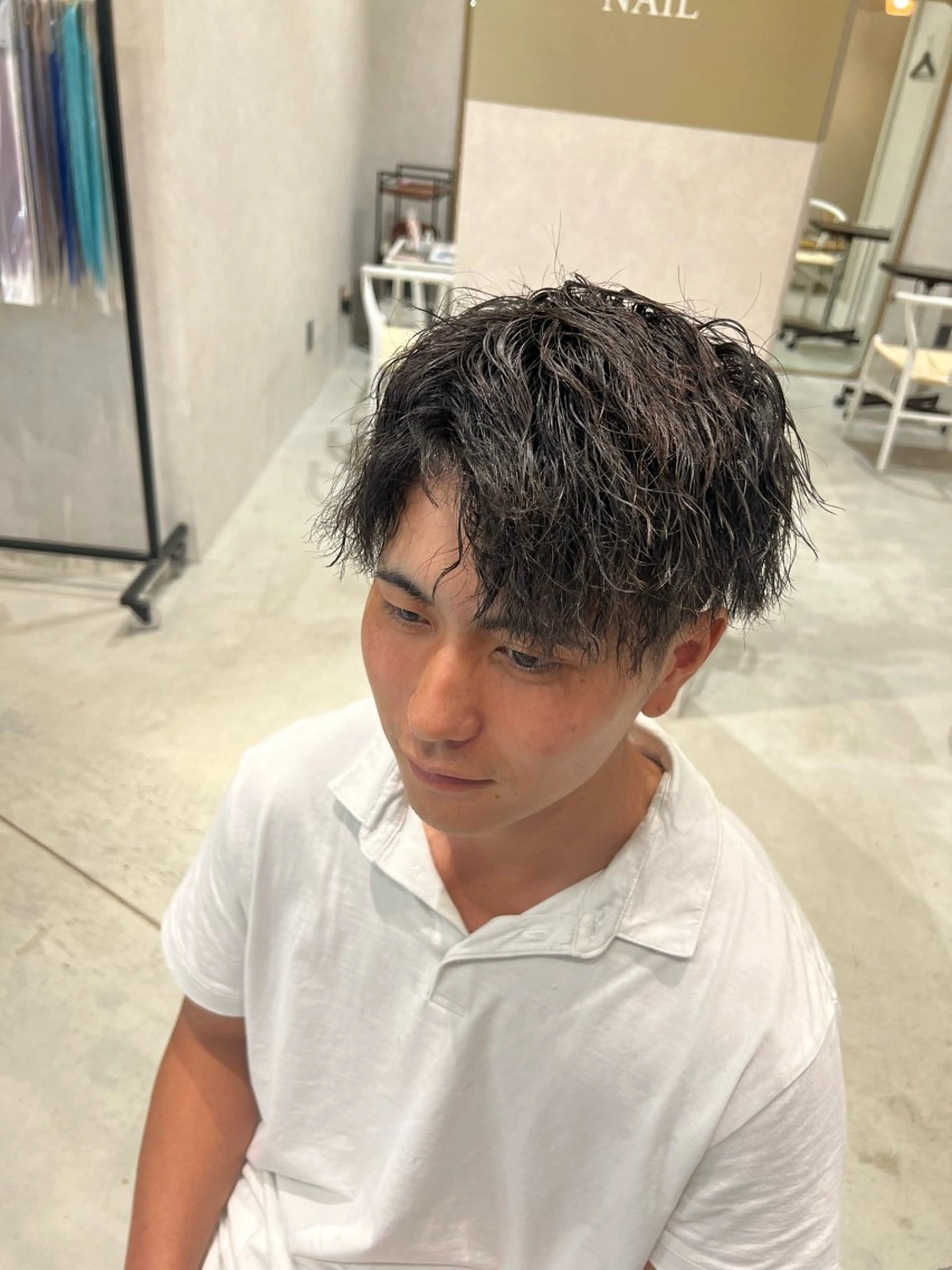 メンズ パーマ 保坂 瞭のヘアスタイル