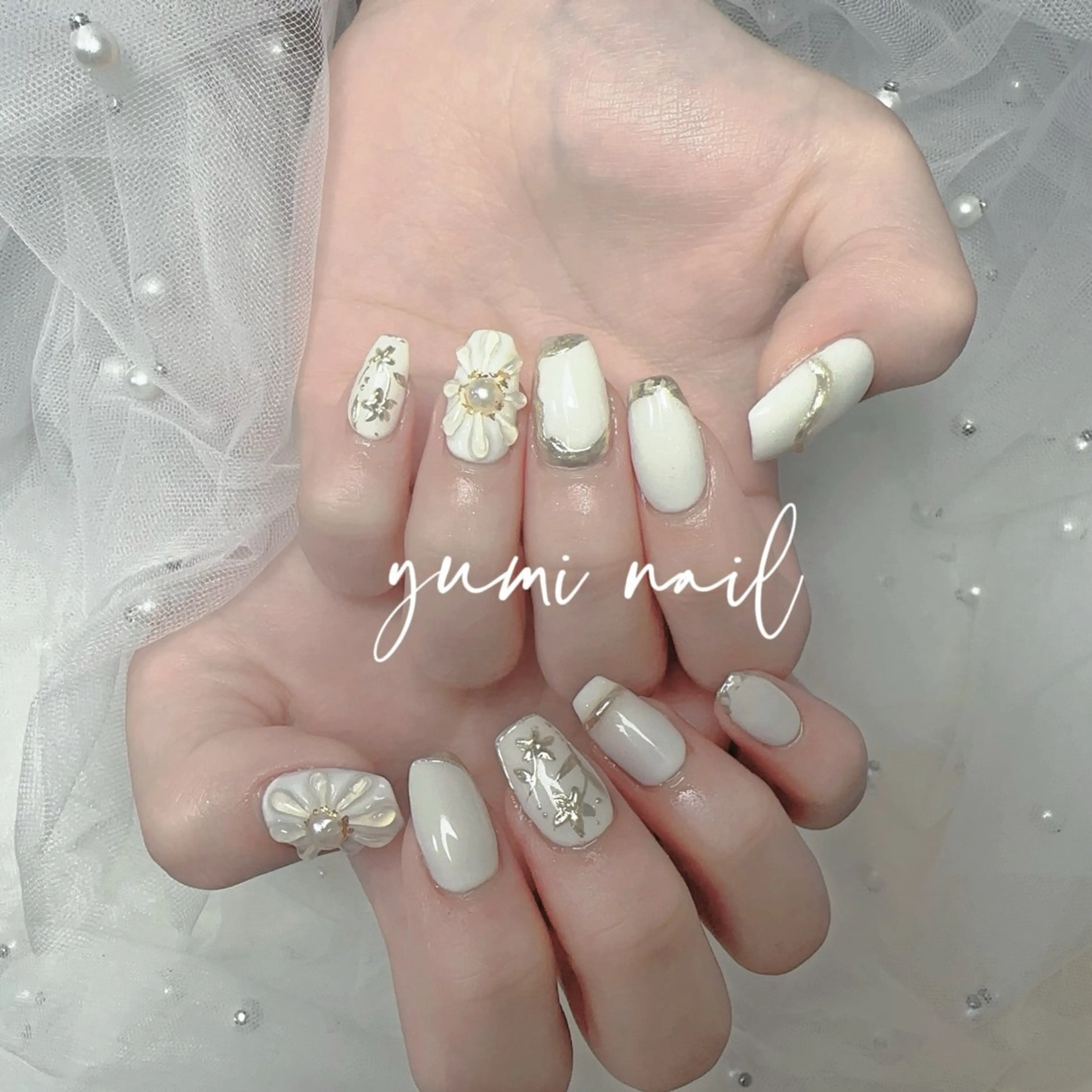 ネイル 𝐲𝐮𝐦𝐢🎀 長さ出しデザイン専門のネイルデザイン