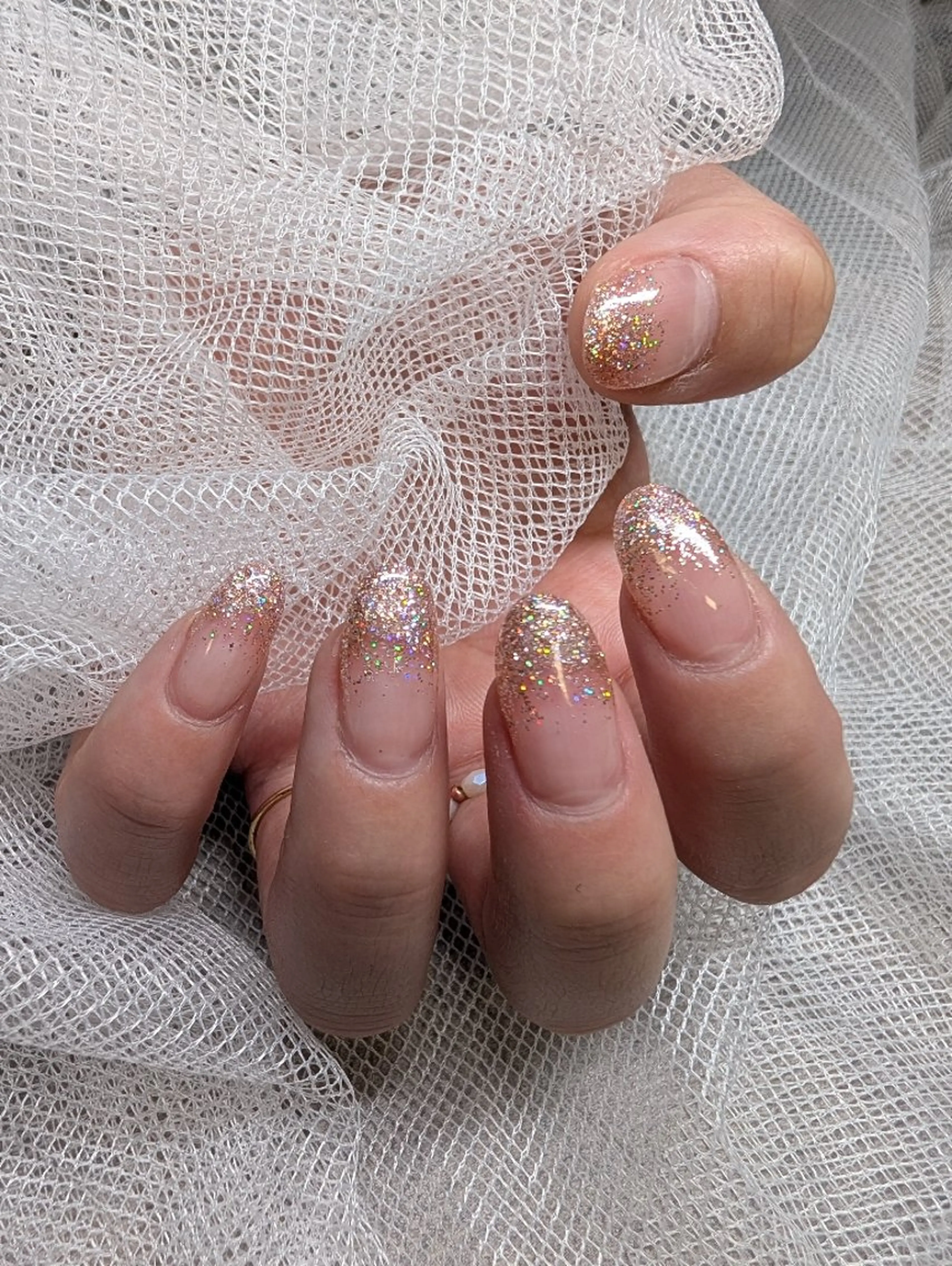 ラメグラデーション🍃（オフなし）✨️大人気ケア込み✨️（モデル価格）の写真