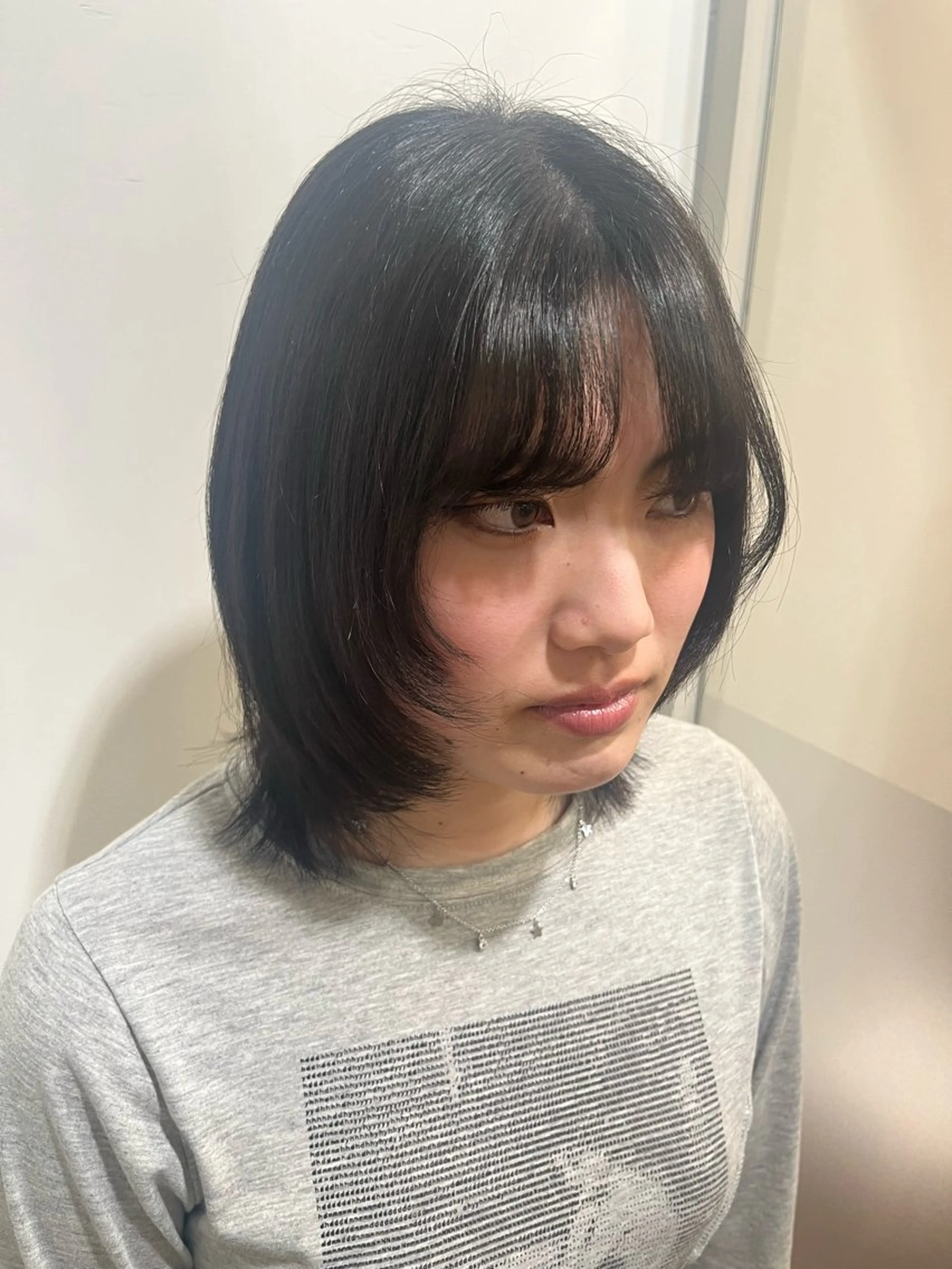 セミロング 顔まわりレイヤー レイヤーカット 🟦メンズ特化🟦 たかしま　あさひのヘアスタイル