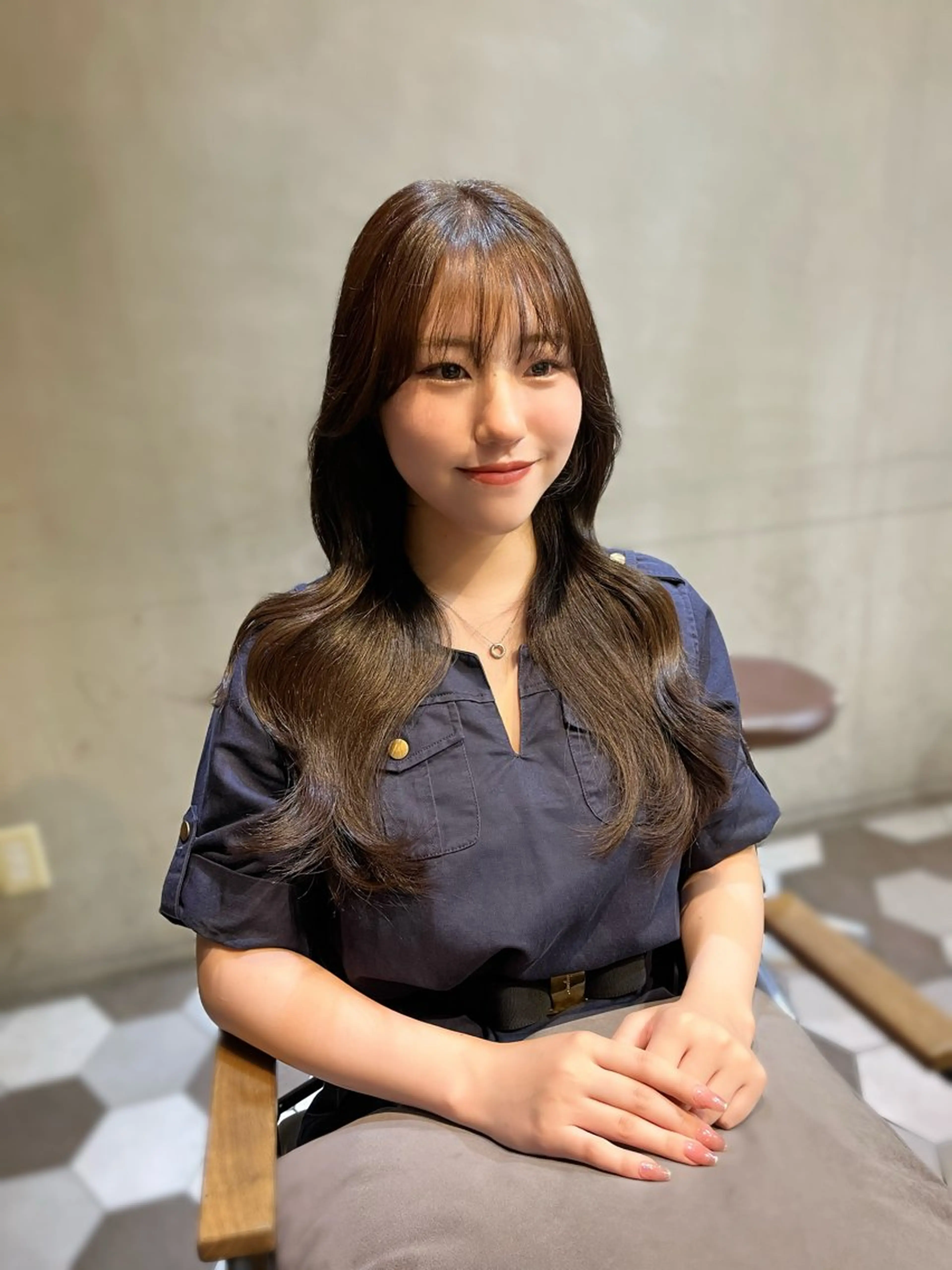 カラー ヘアアレンジ カット ヘアカラー 似合わせ顔まわり カット💛森尾真由美のヘアスタイル