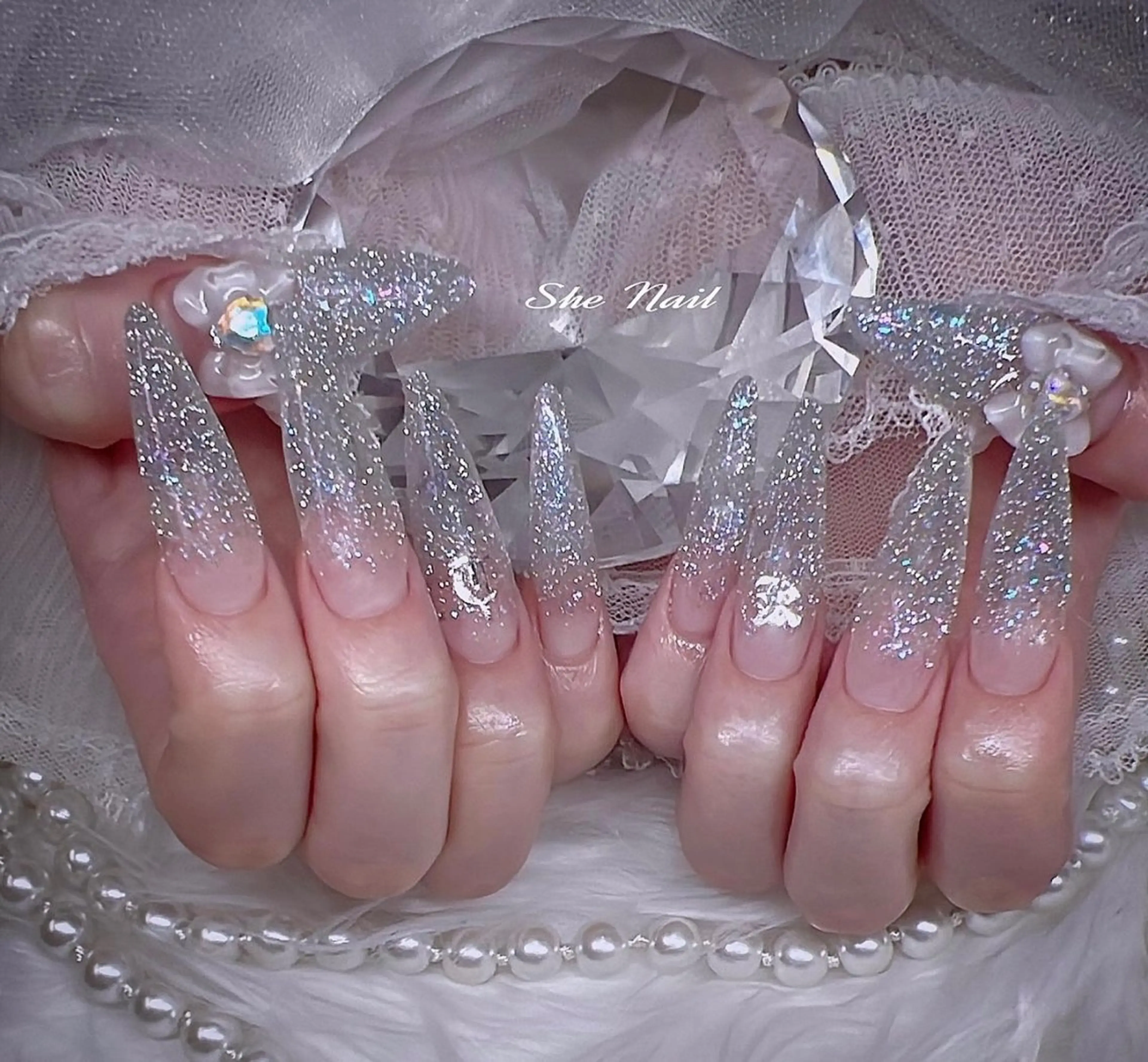 🉐新規ミニモ限定💓深爪さんに大人気✨ チップ長さ出し  ワンカラー   マグネットorラメグラソフトオフ無料ケア込みの写真