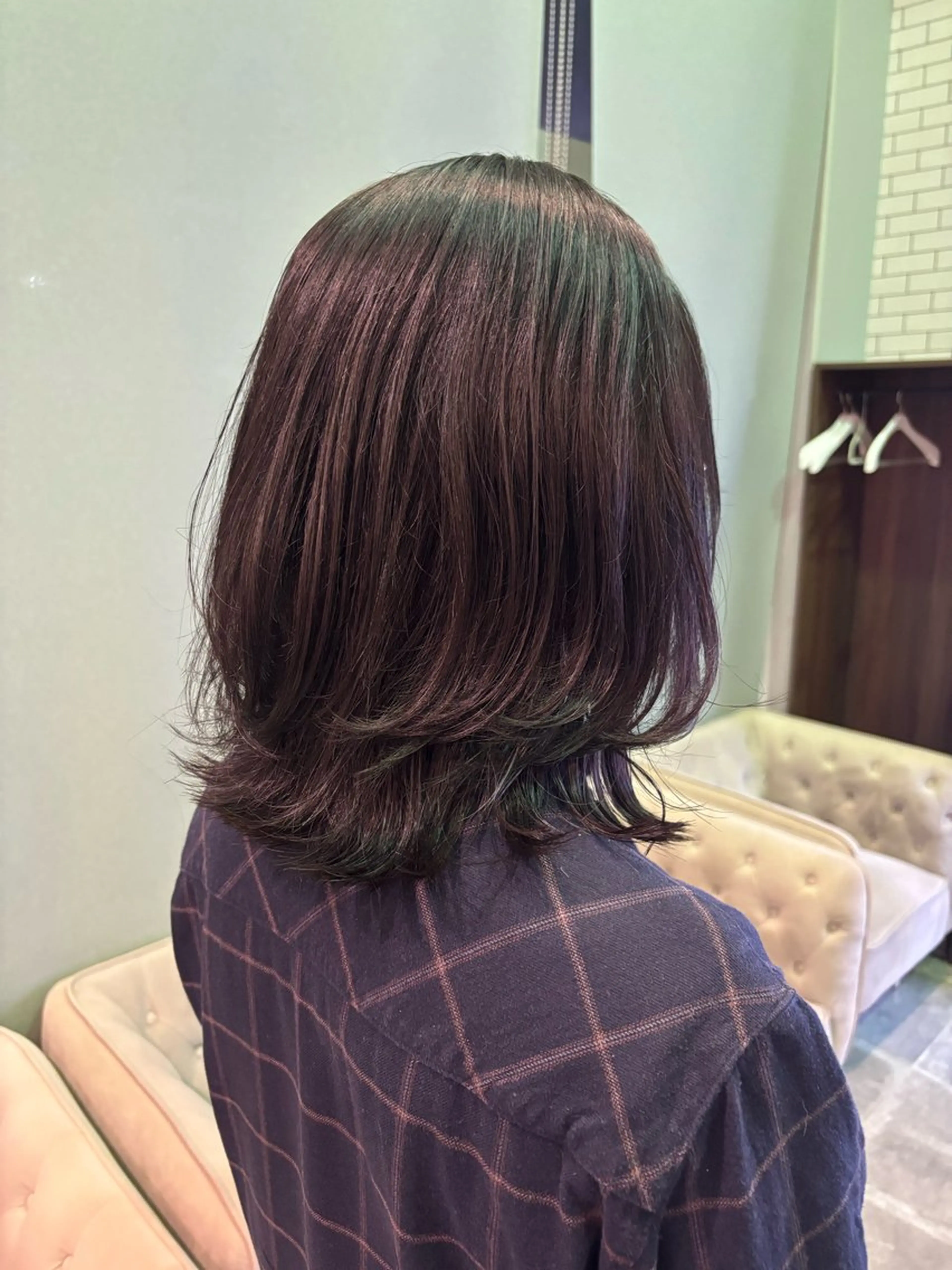 ミディアム レイヤーカット カット 古田 穂香/似合わせカラーのヘアスタイル