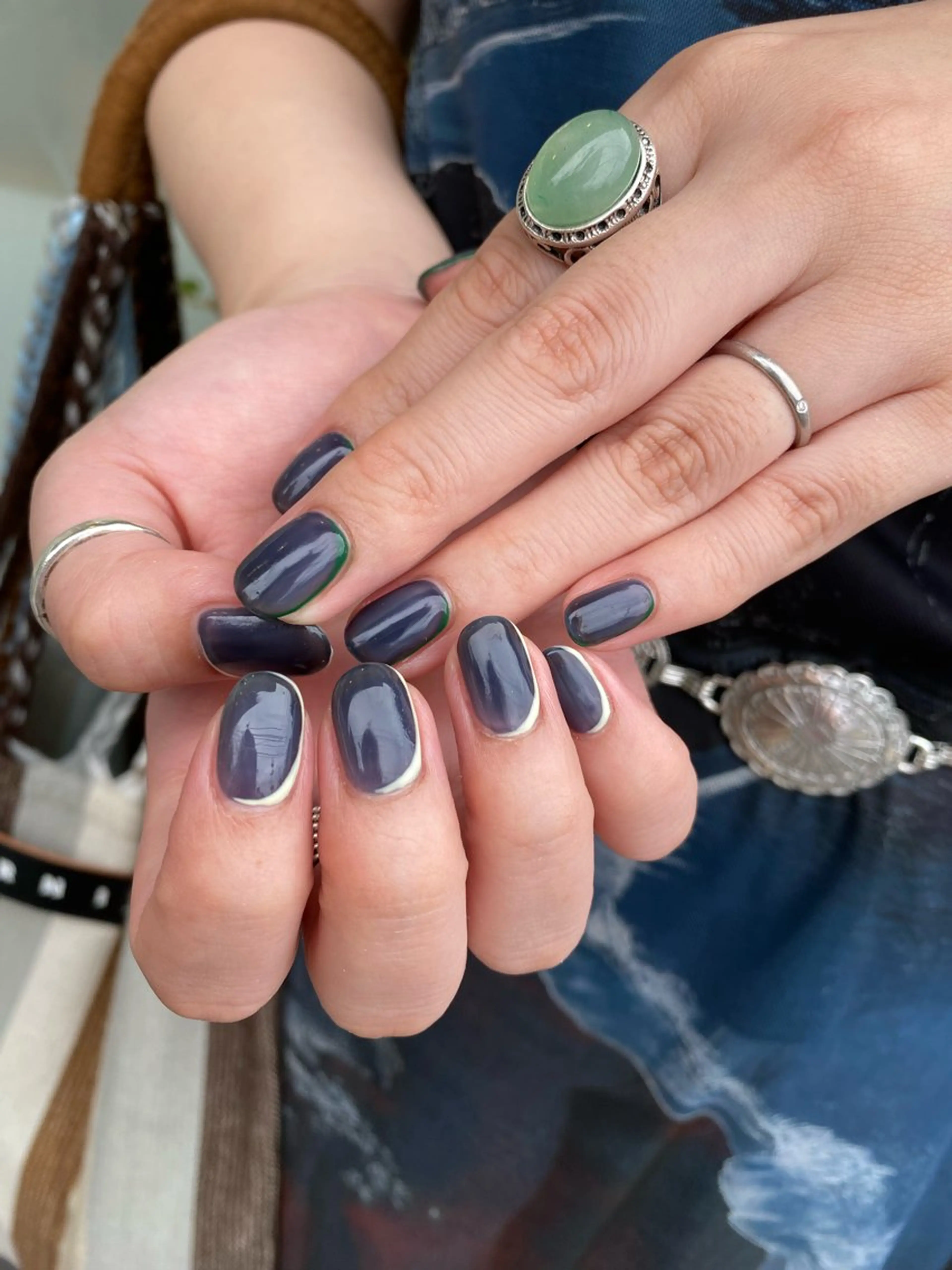 ネイル ジェルネイル マグネットネイル ニュアンスネイル ワンカラーネイル パラジェル ハンドネイル 草加ニュアンスネイル 🌚hersのネイルデザイン