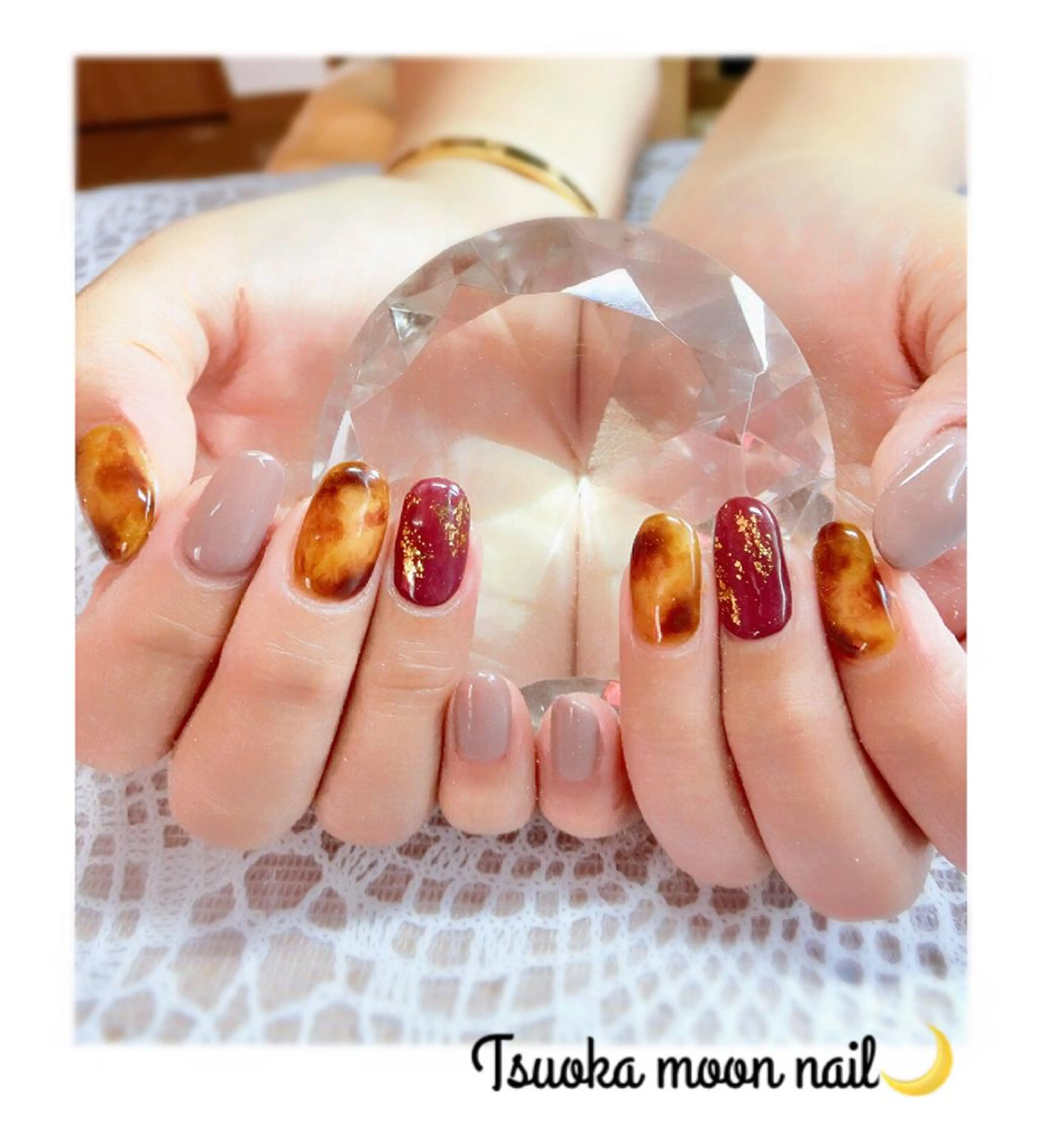 ネイル 🌙都岡 ムーンネイルのネイルデザイン